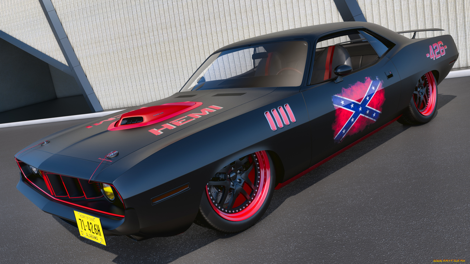 автомобили, 3д, фон, автомобиль