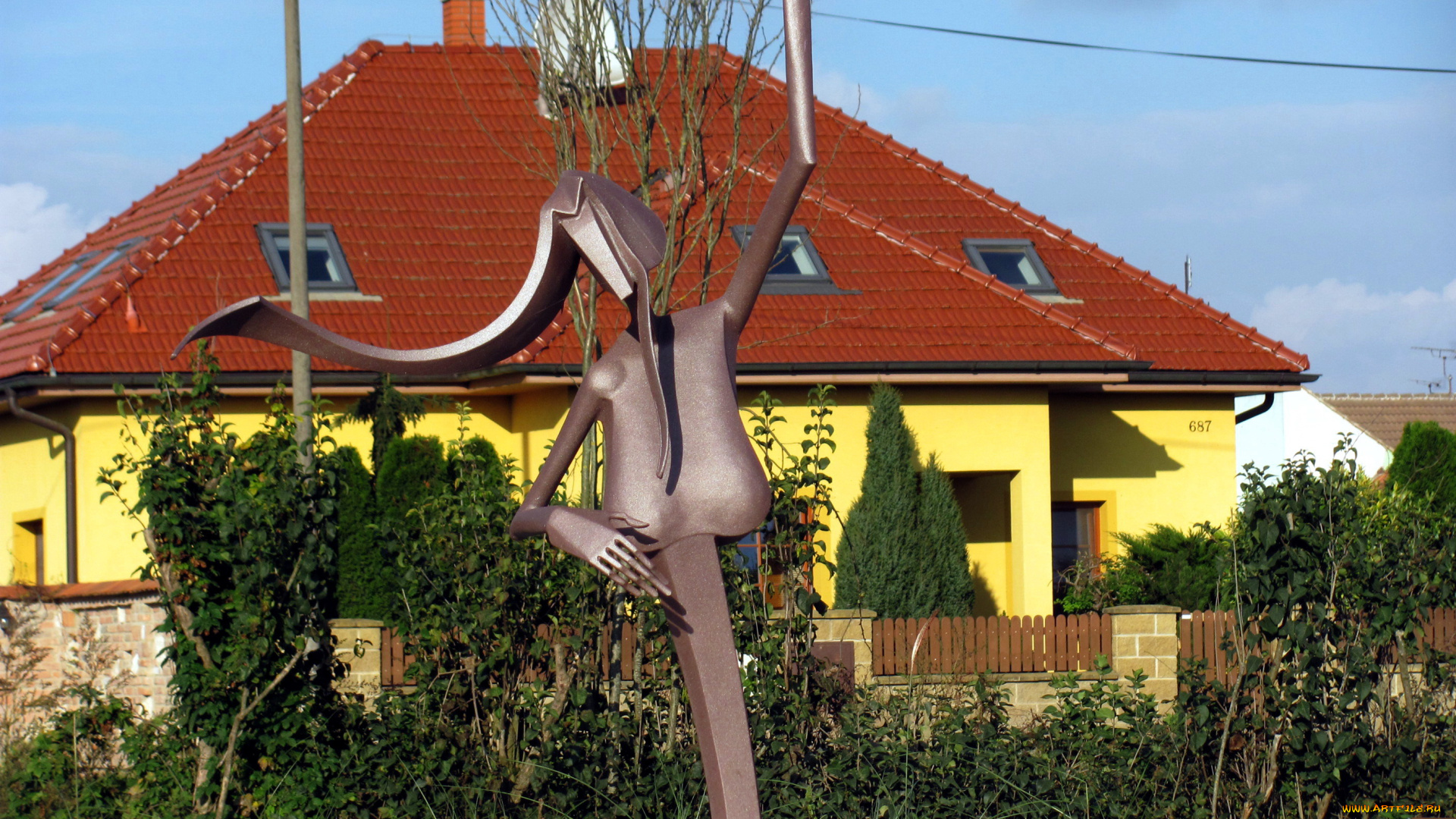 города, -, здания, , дома, скульптура