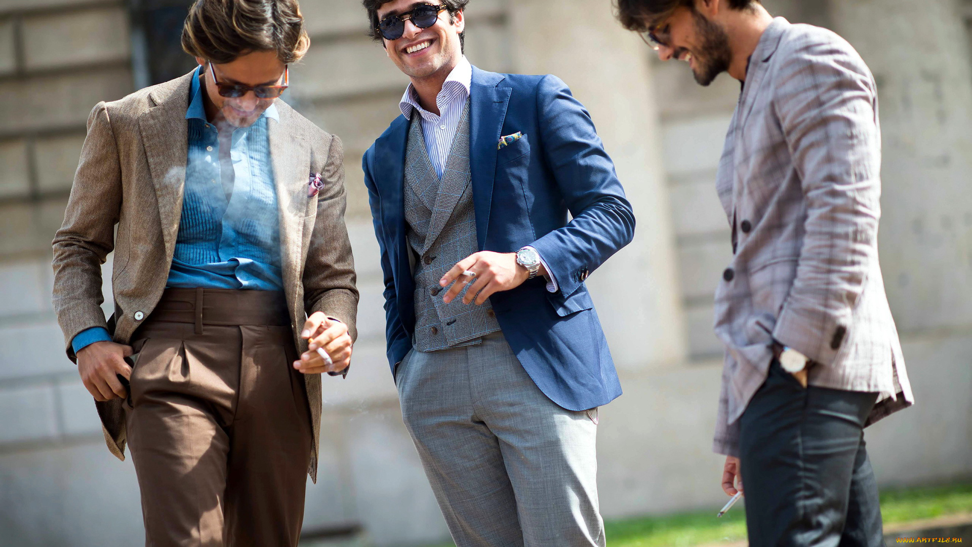 мужчины, -, unsort, беседа, трио