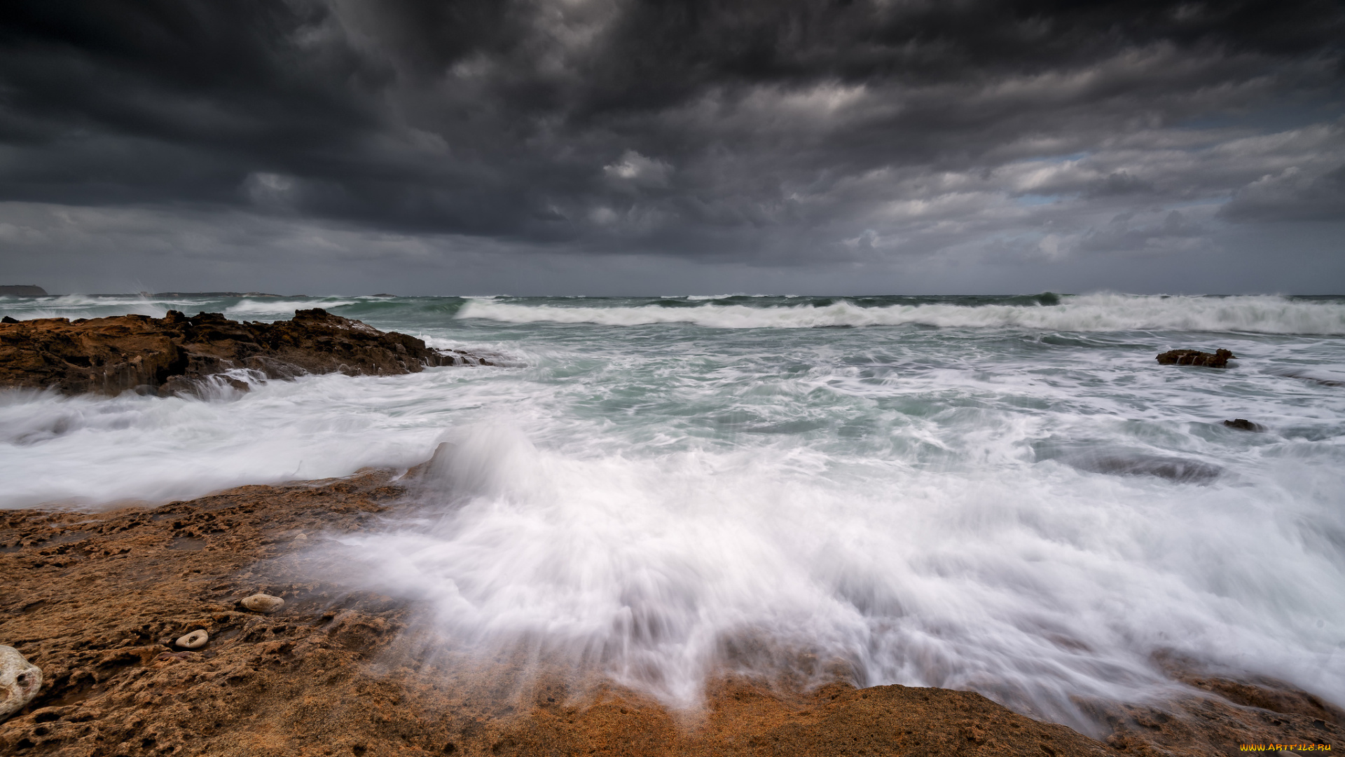 природа, побережье, море, берег