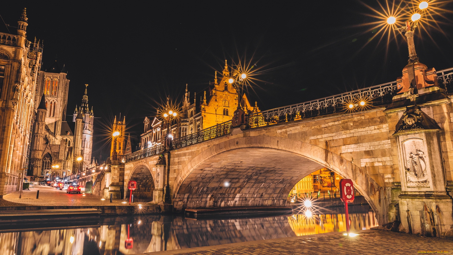 puente, st, , michel, города, париж, , франция, мост, река