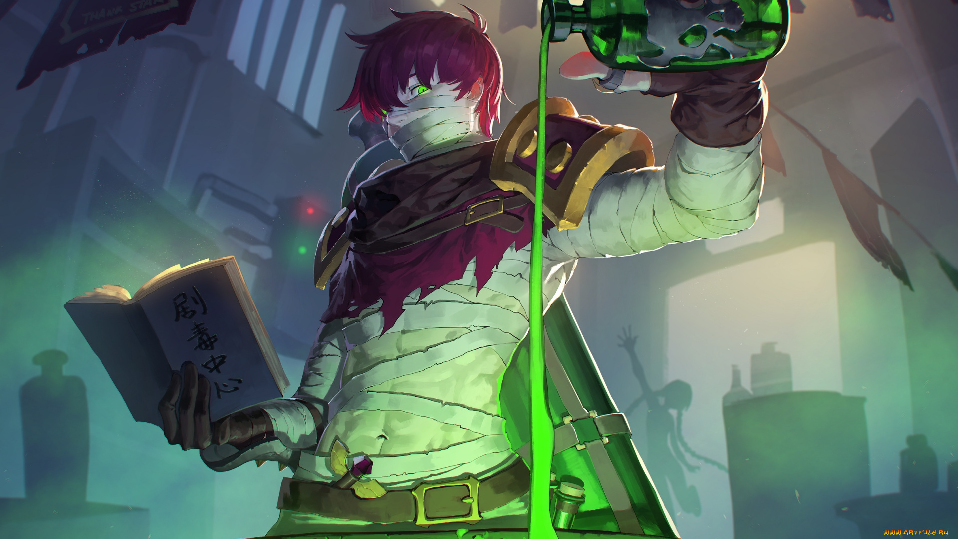 видео, игры, league, of, legends, singed