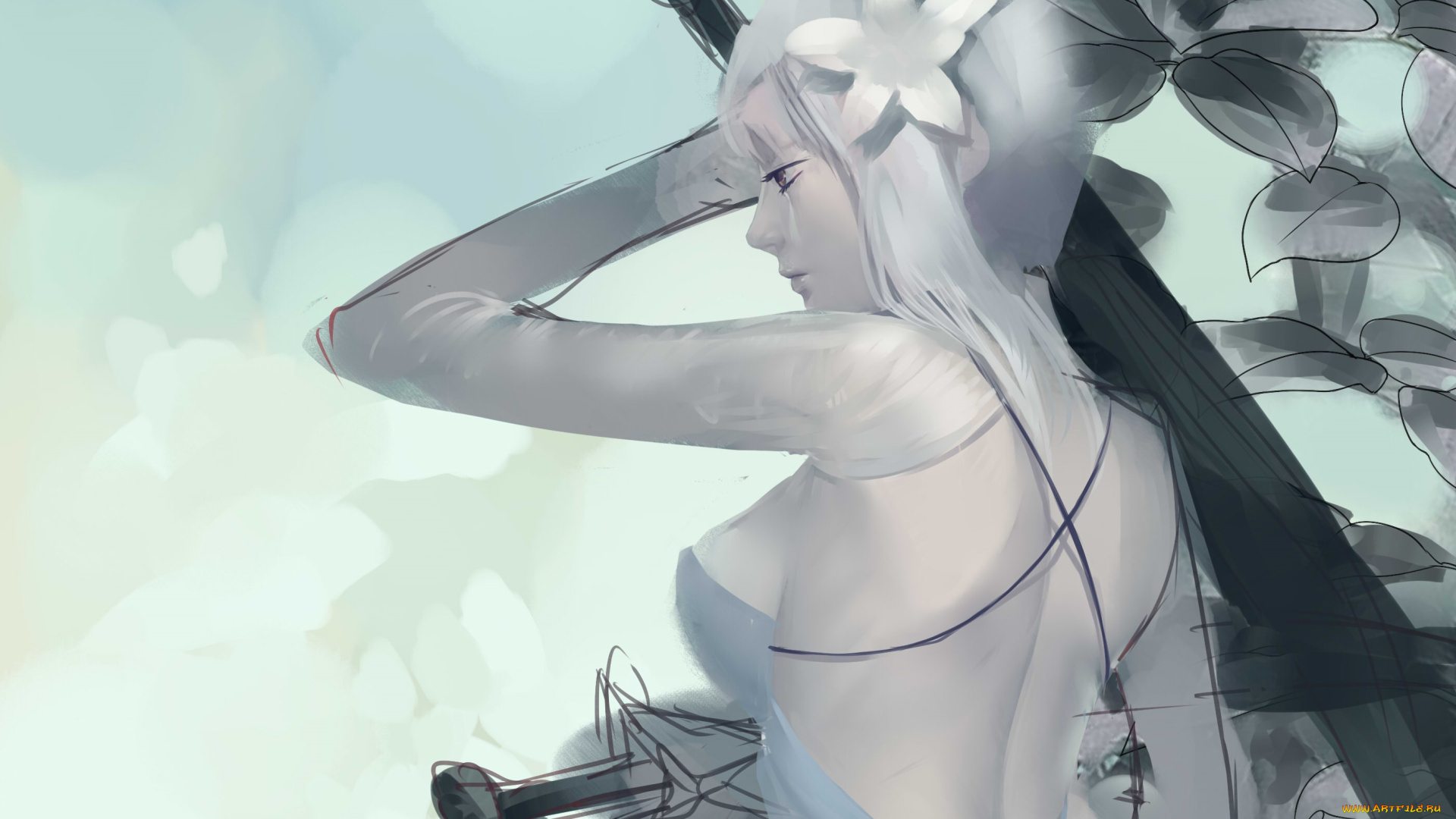 видео, игры, nier, , automata, девушка