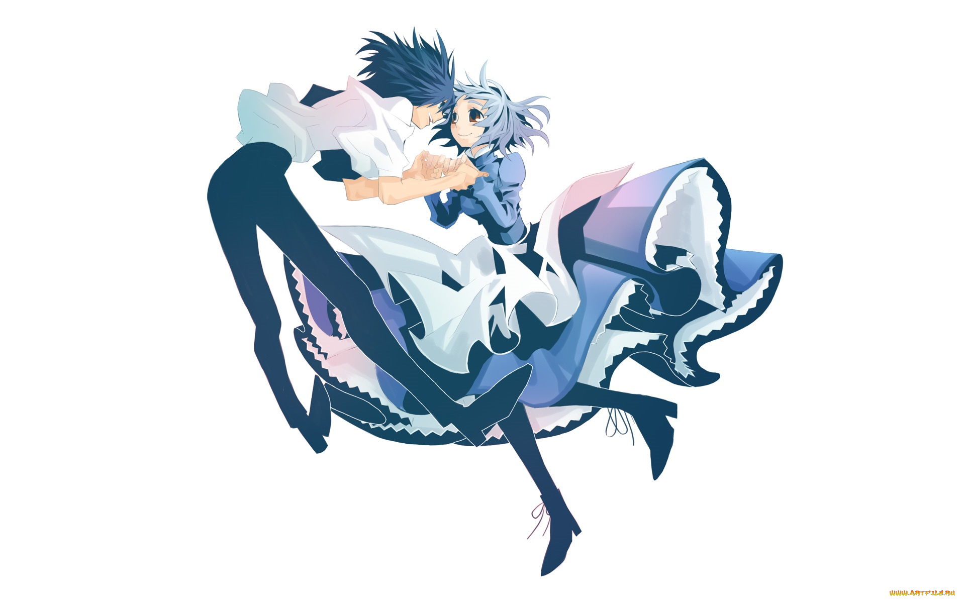 аниме, howl`s, moving, castle, двое