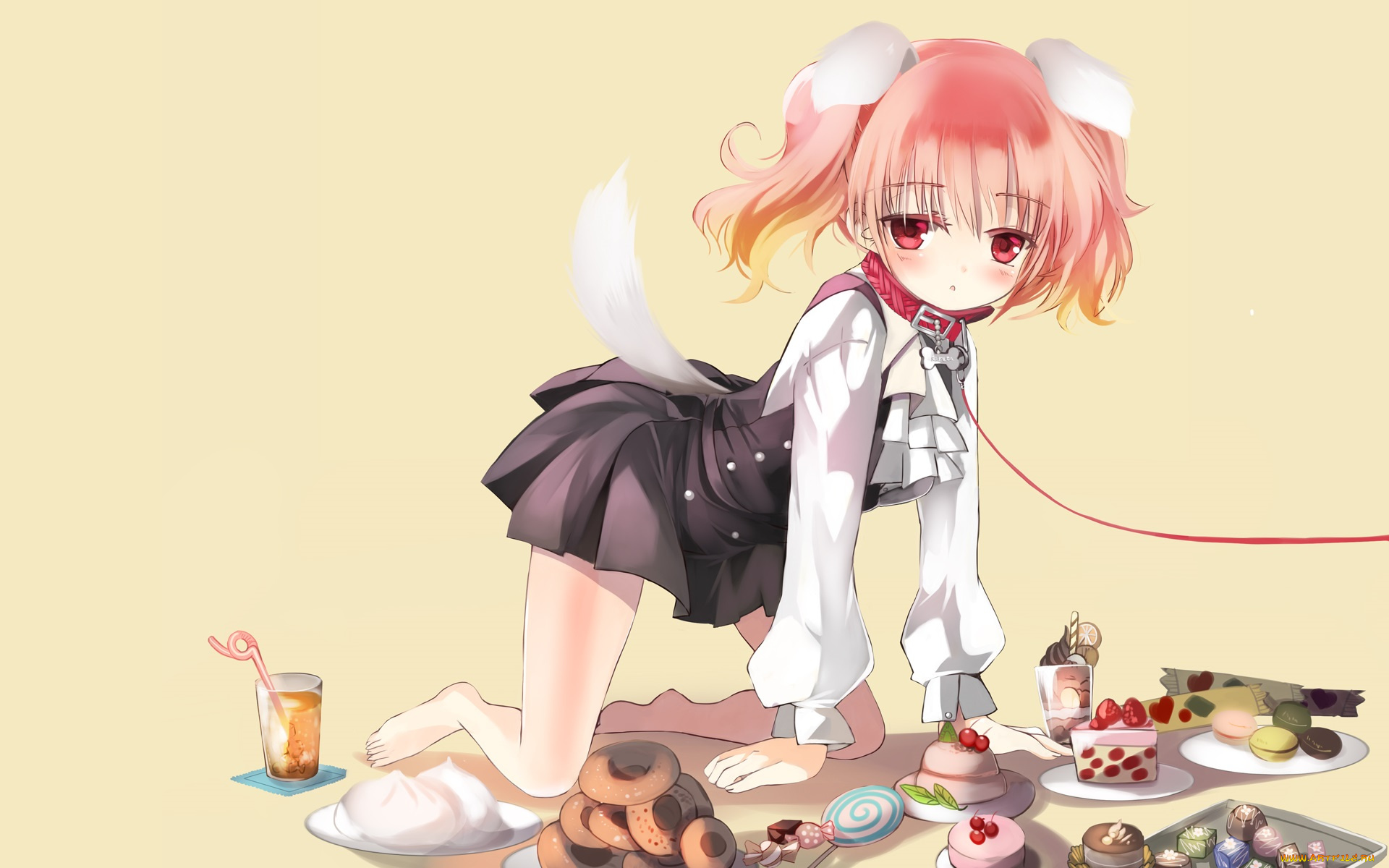 аниме, inu, x, boku, ss, девочка