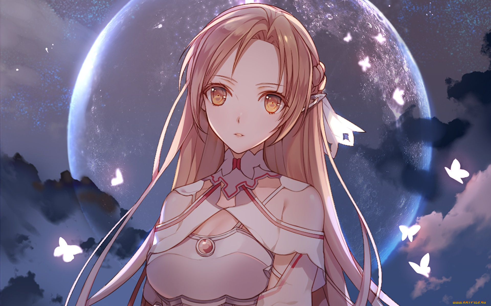 аниме, sword, art, online, фон, взгляд, девушка