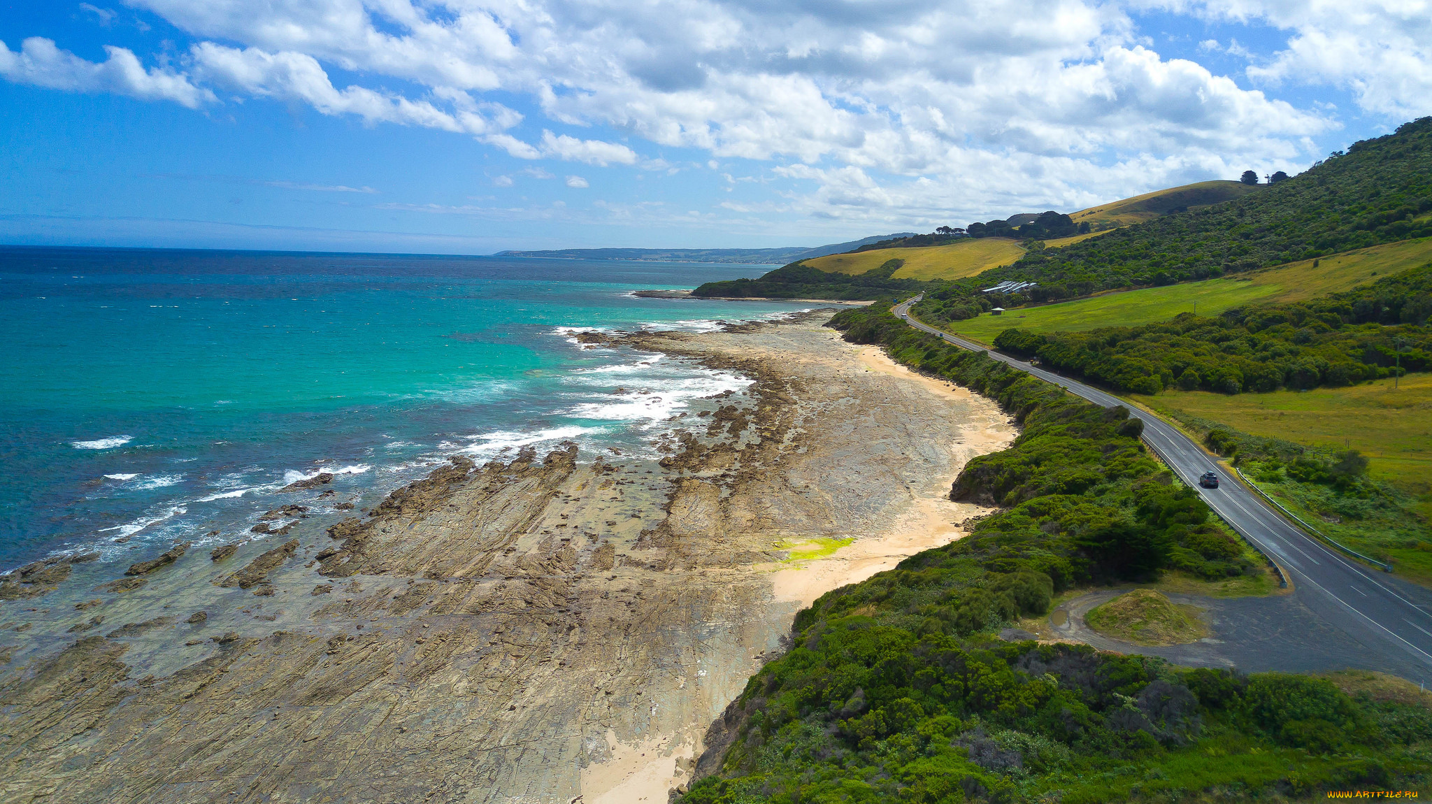 природа, побережье, берег, море