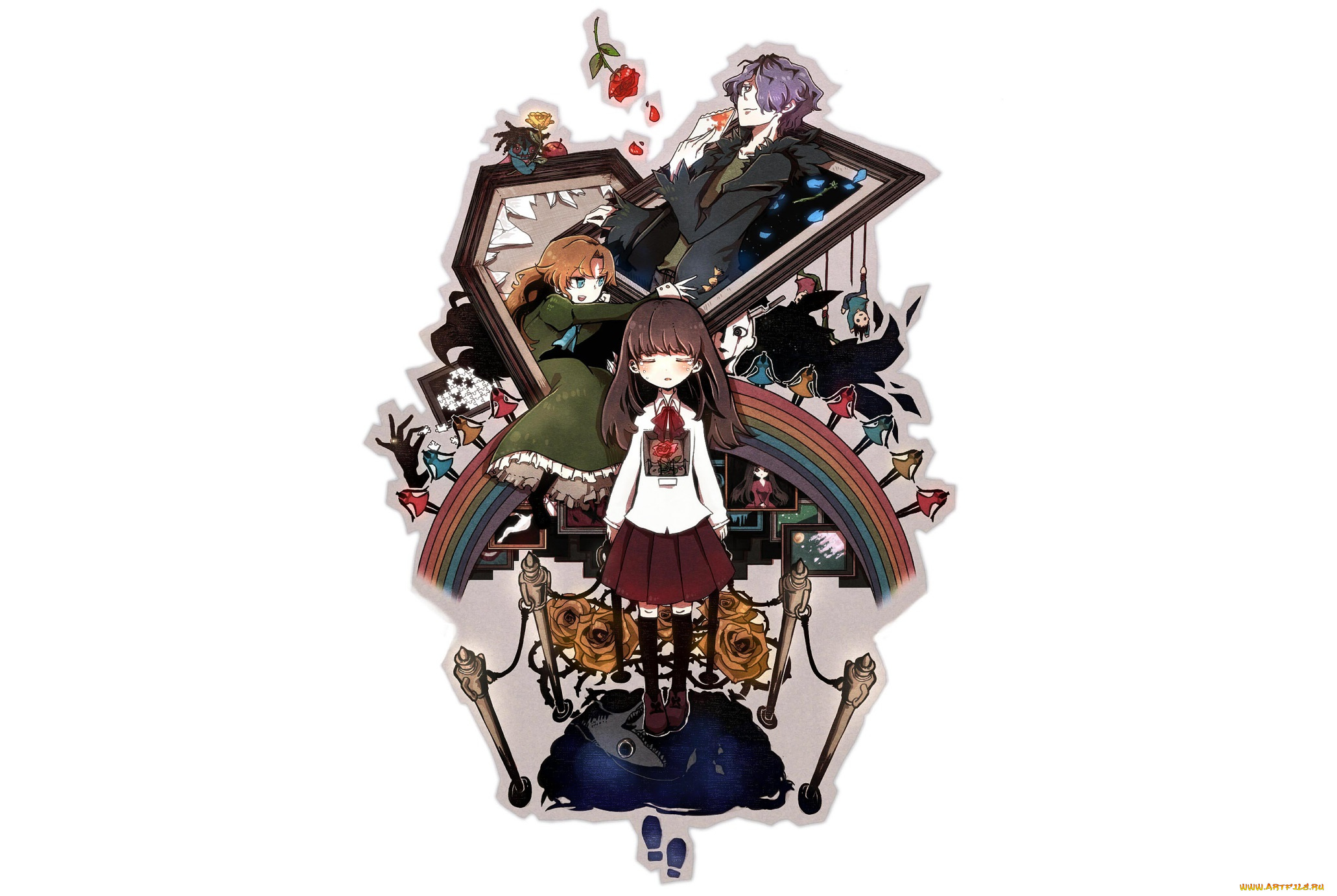 аниме, ib, двое, иб