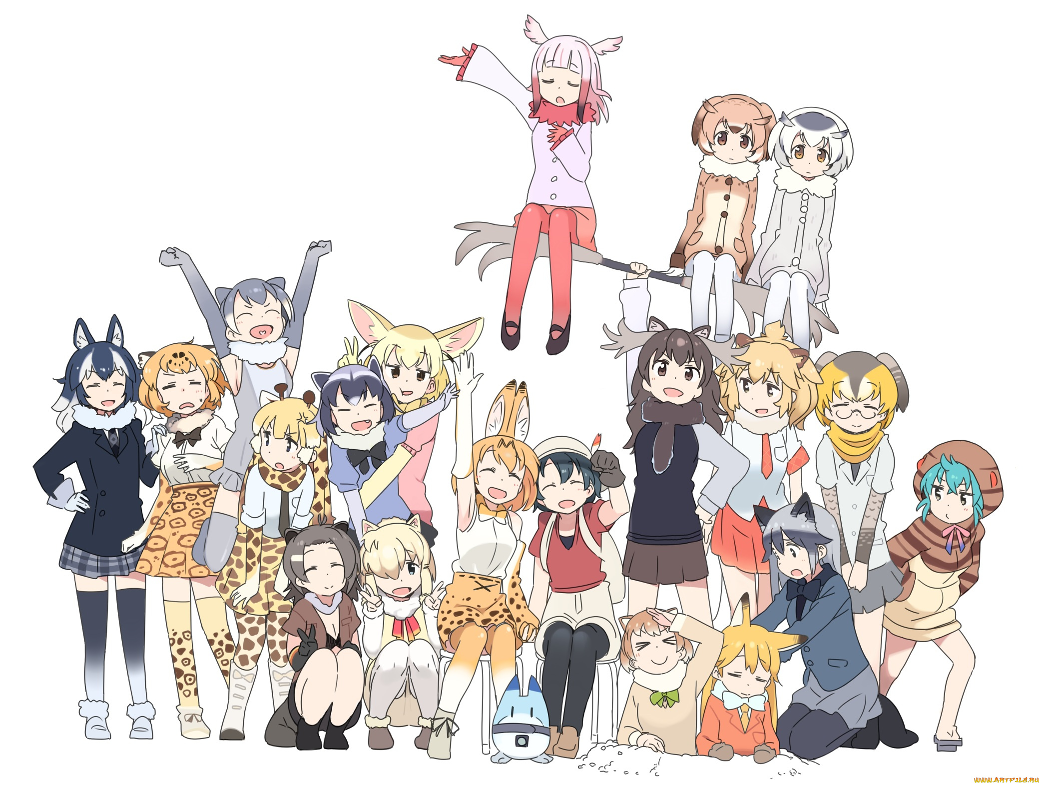 аниме, kemono, friends, kemono, friends