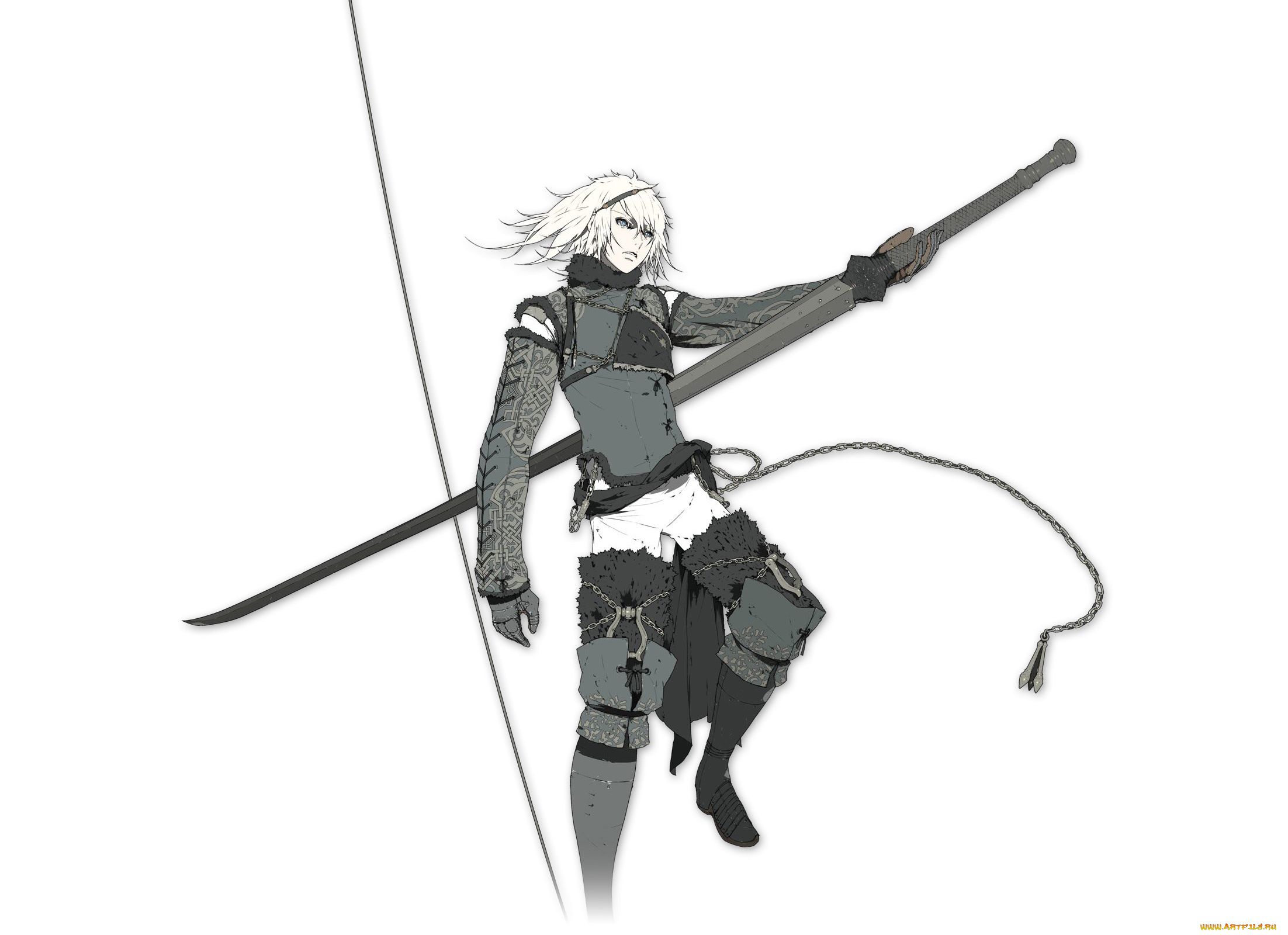 видео, игры, nier, , automata, парень