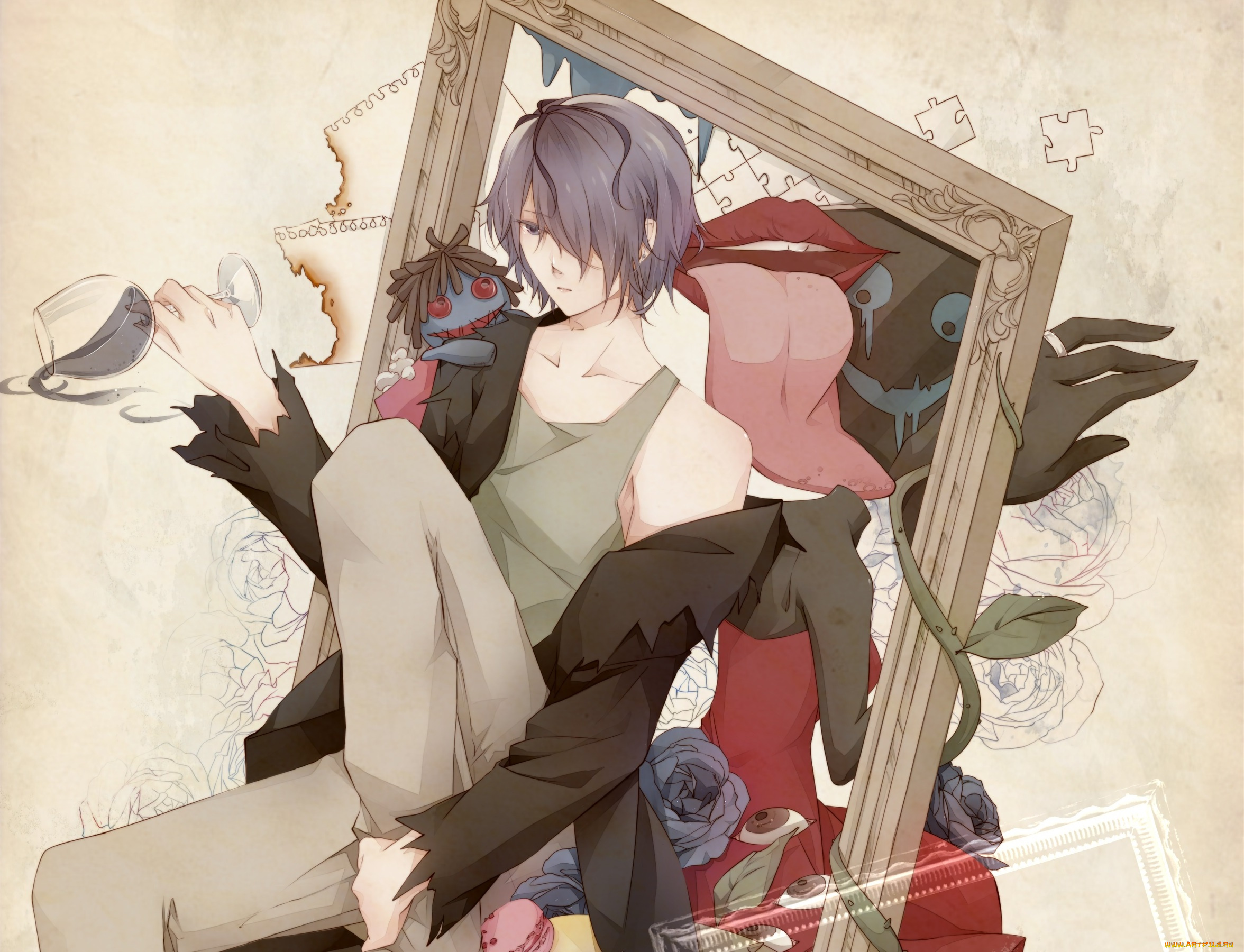 аниме, ib, garri