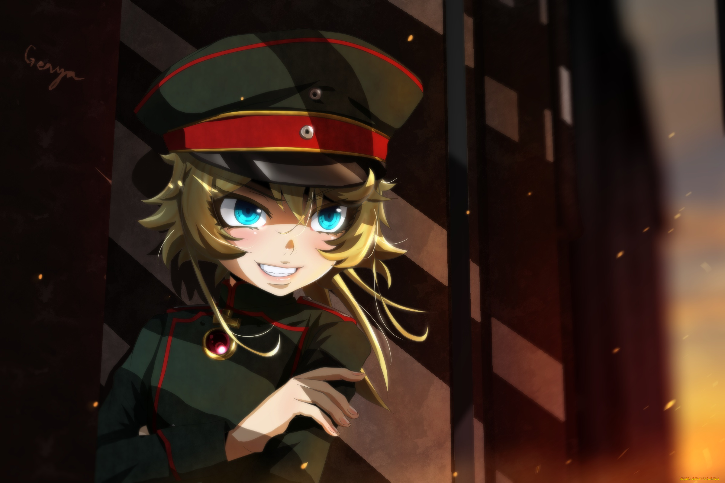 аниме, youjo, senki, art, tanya, degurechaff, девушка, anime, youjo, senki, форма