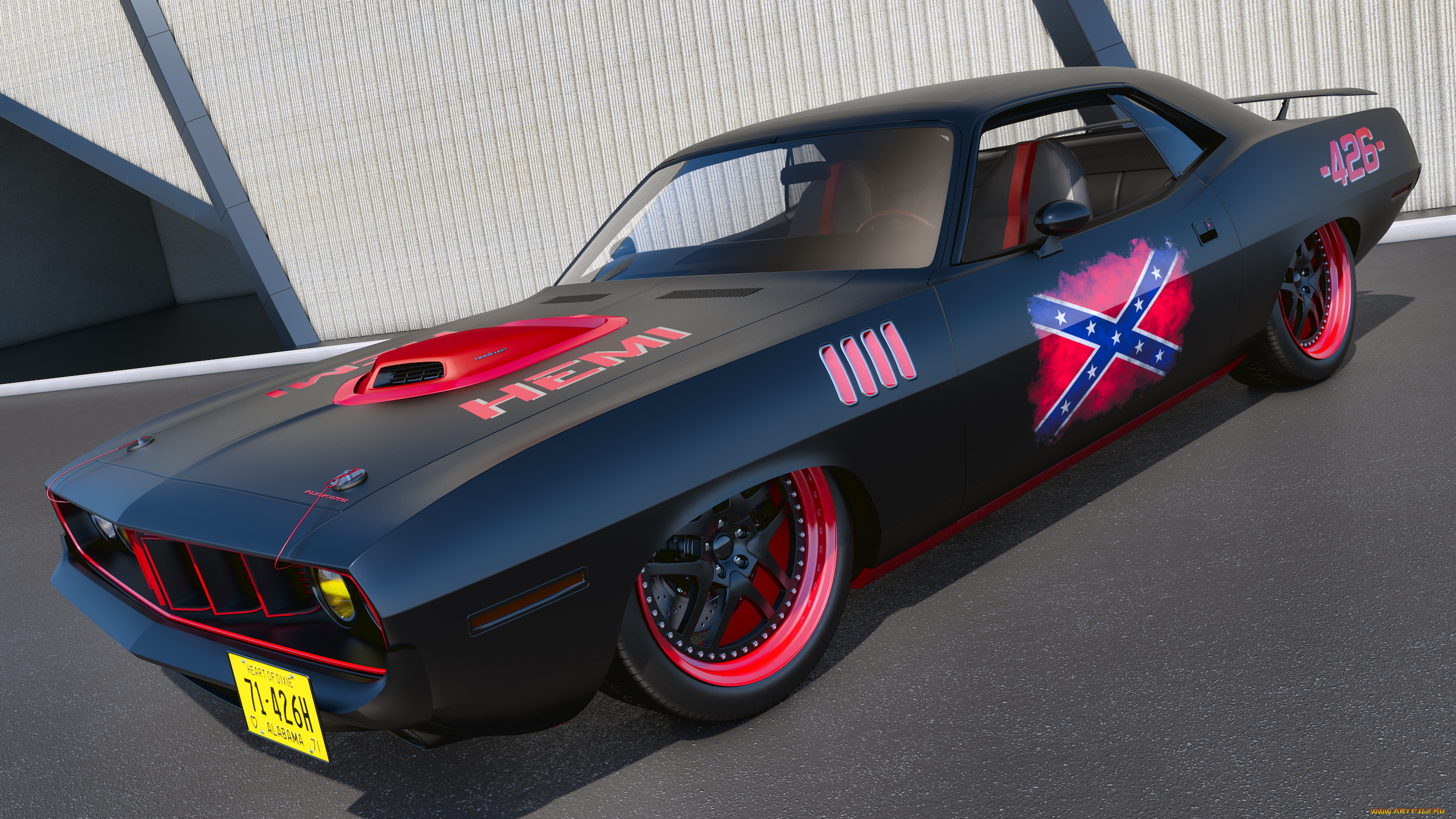 автомобили, 3д, фон, автомобиль