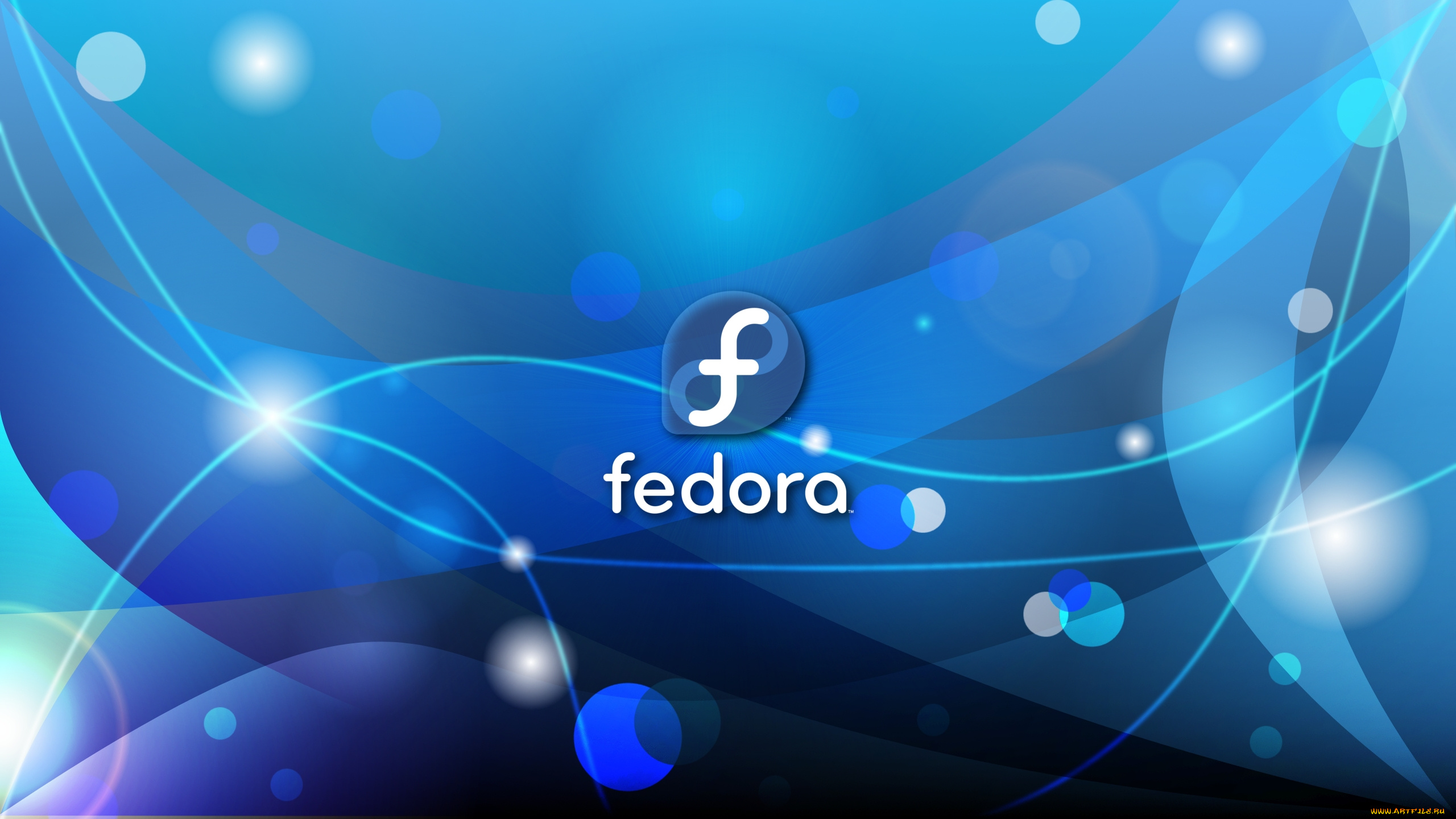 компьютеры, fedora, фон, логотип