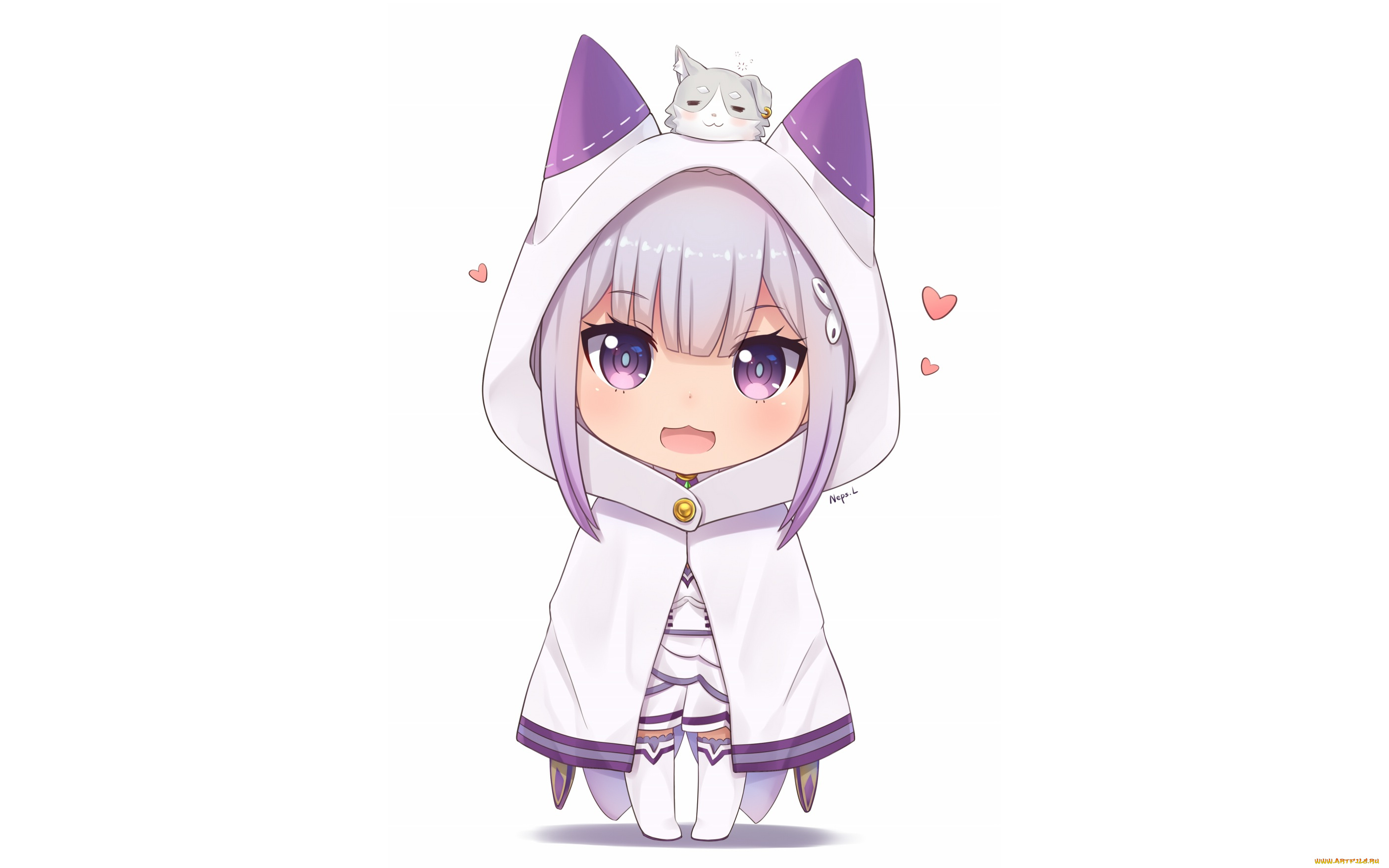 аниме, re, , zero, kara, hajimeru, isekai, seikatsu, emilia, puck