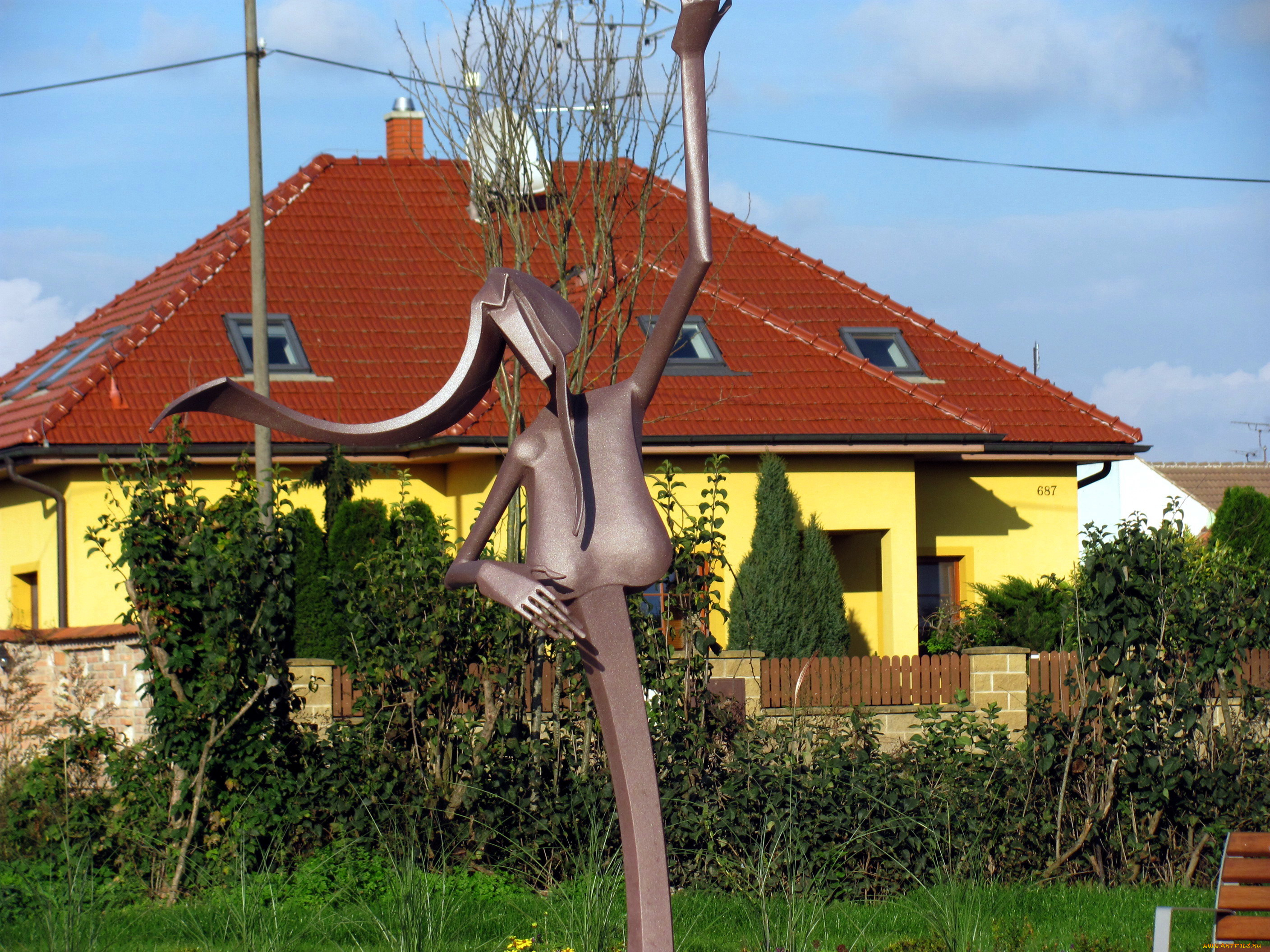 города, -, здания, , дома, скульптура