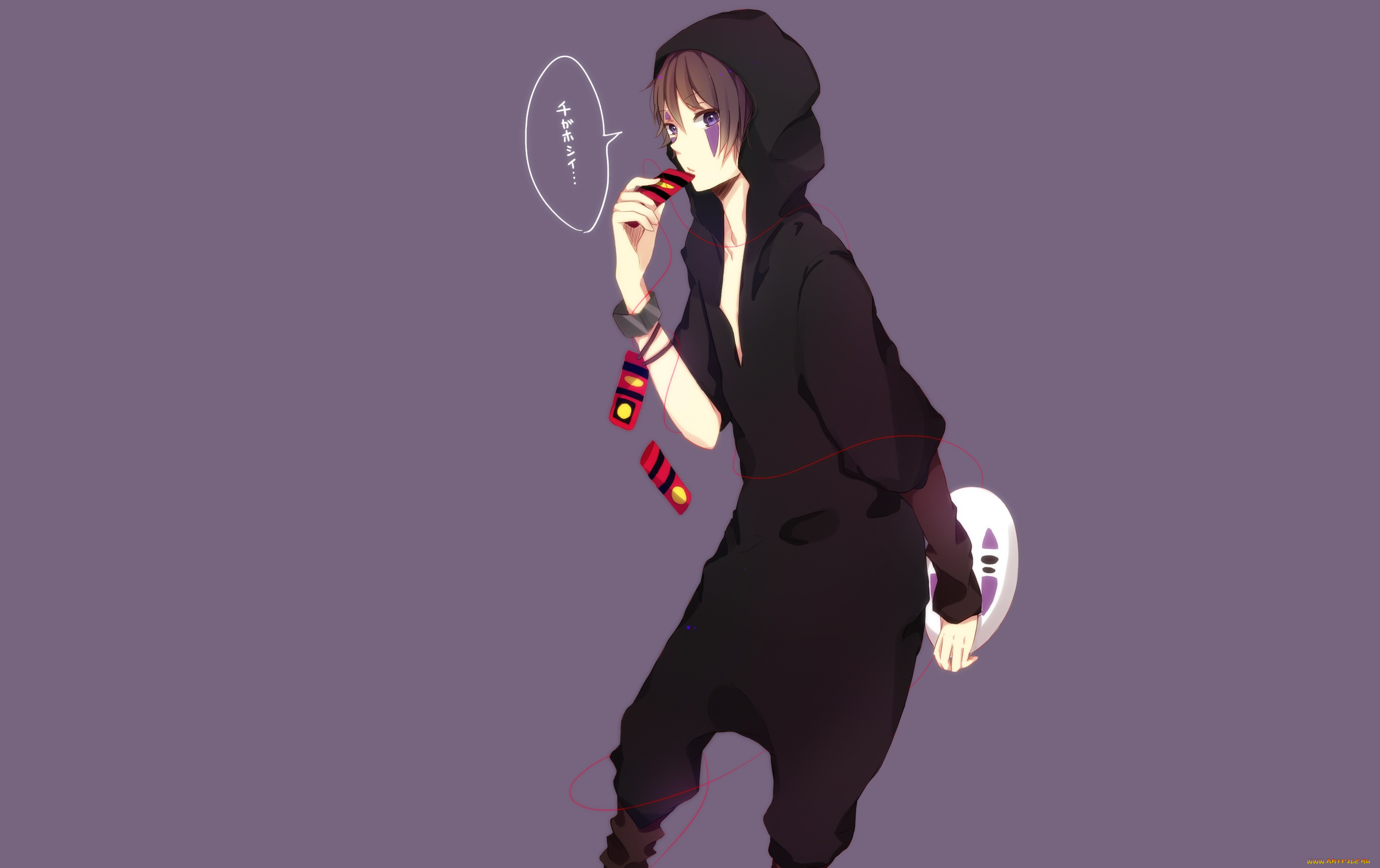 аниме, spirited, away, парень, безликий