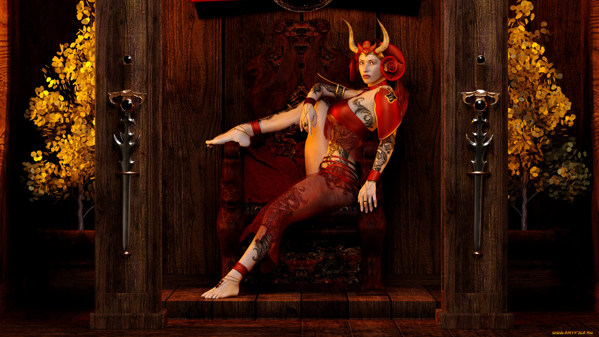 3д, графика, фантазия, , fantasy, девушка, взгляд, фон