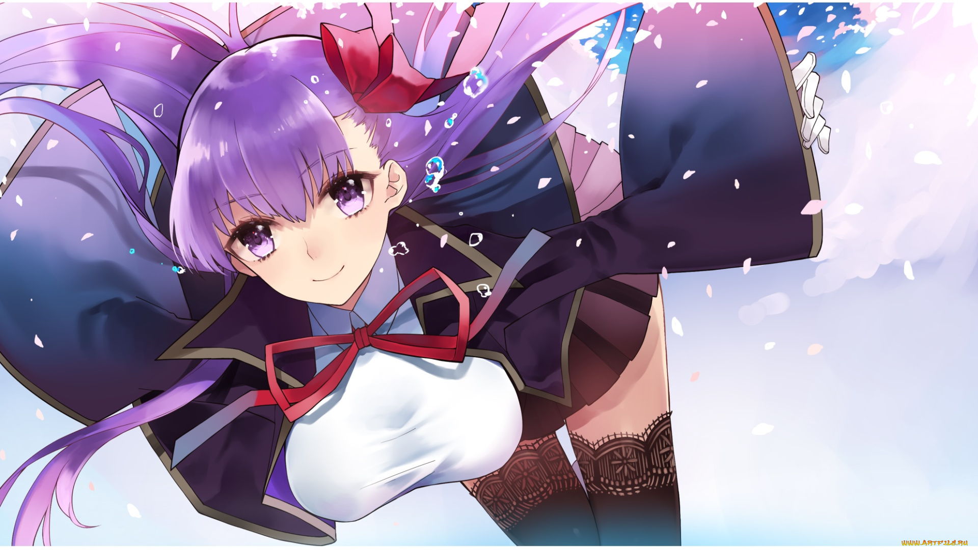 аниме, fate, stay, night, фон, взгляд, девушка