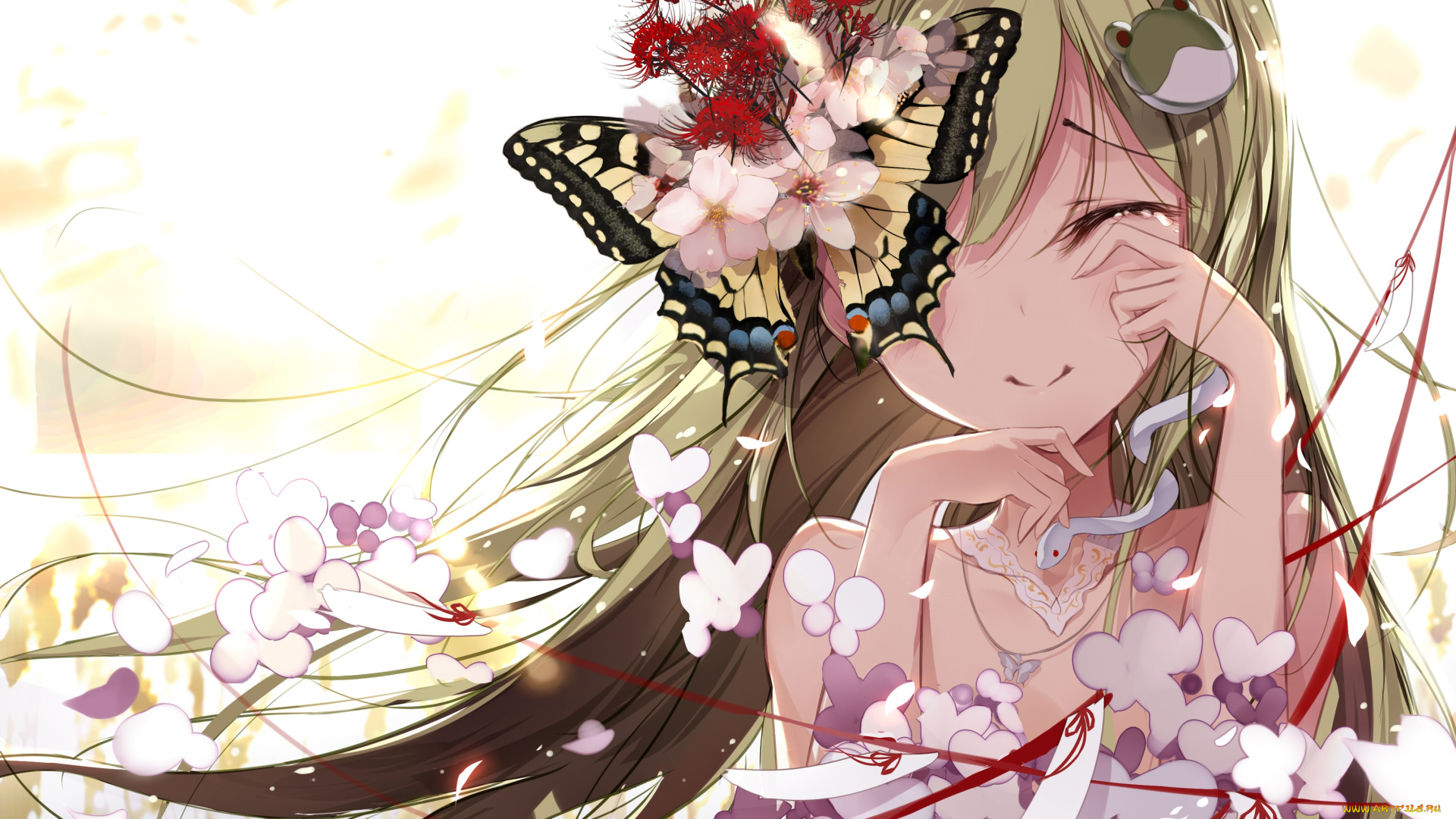 аниме, touhou, fallen, heaven, kochiya, sanae