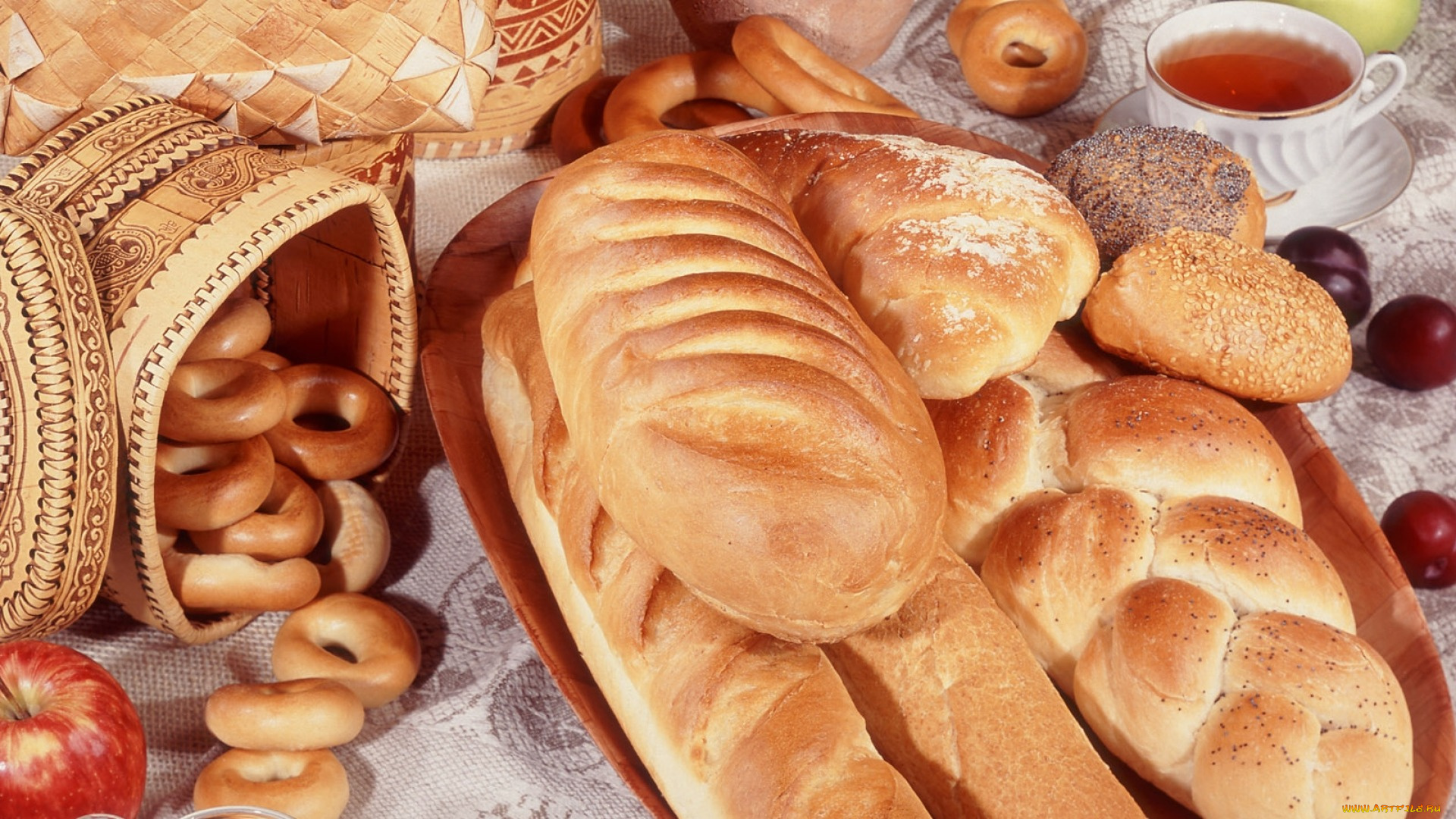 еда, хлеб, , выпечка, сушки, батон