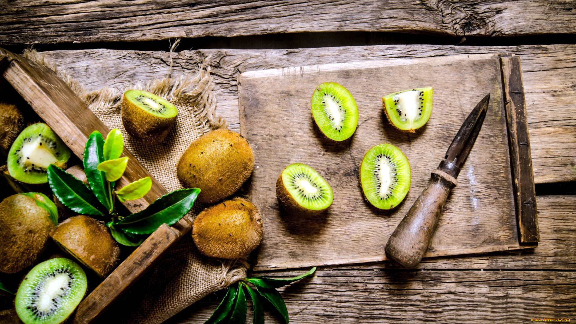 еда, киви, фрукты, нож