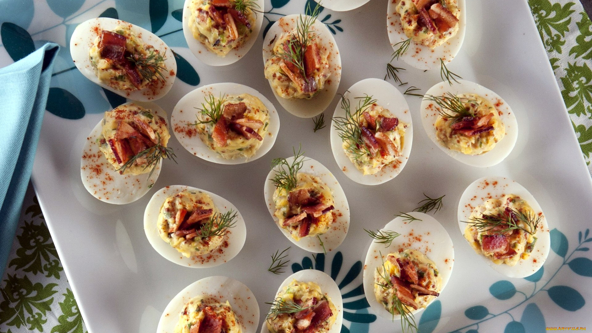 еда, Яичные, блюда, фаршированные, закуска, яйца