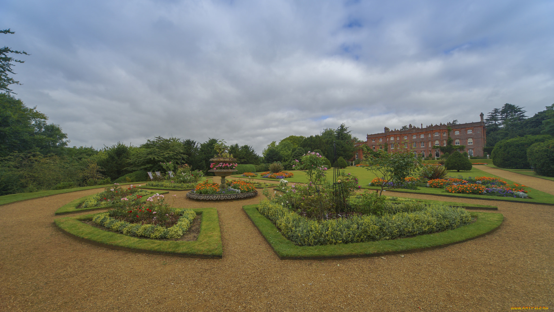 hughenden, manor, and, gardens, города, -, панорамы, простор