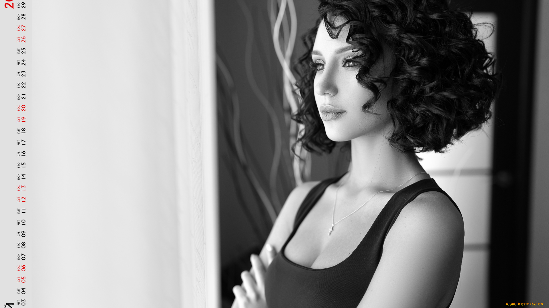 календари, девушки, взгляд