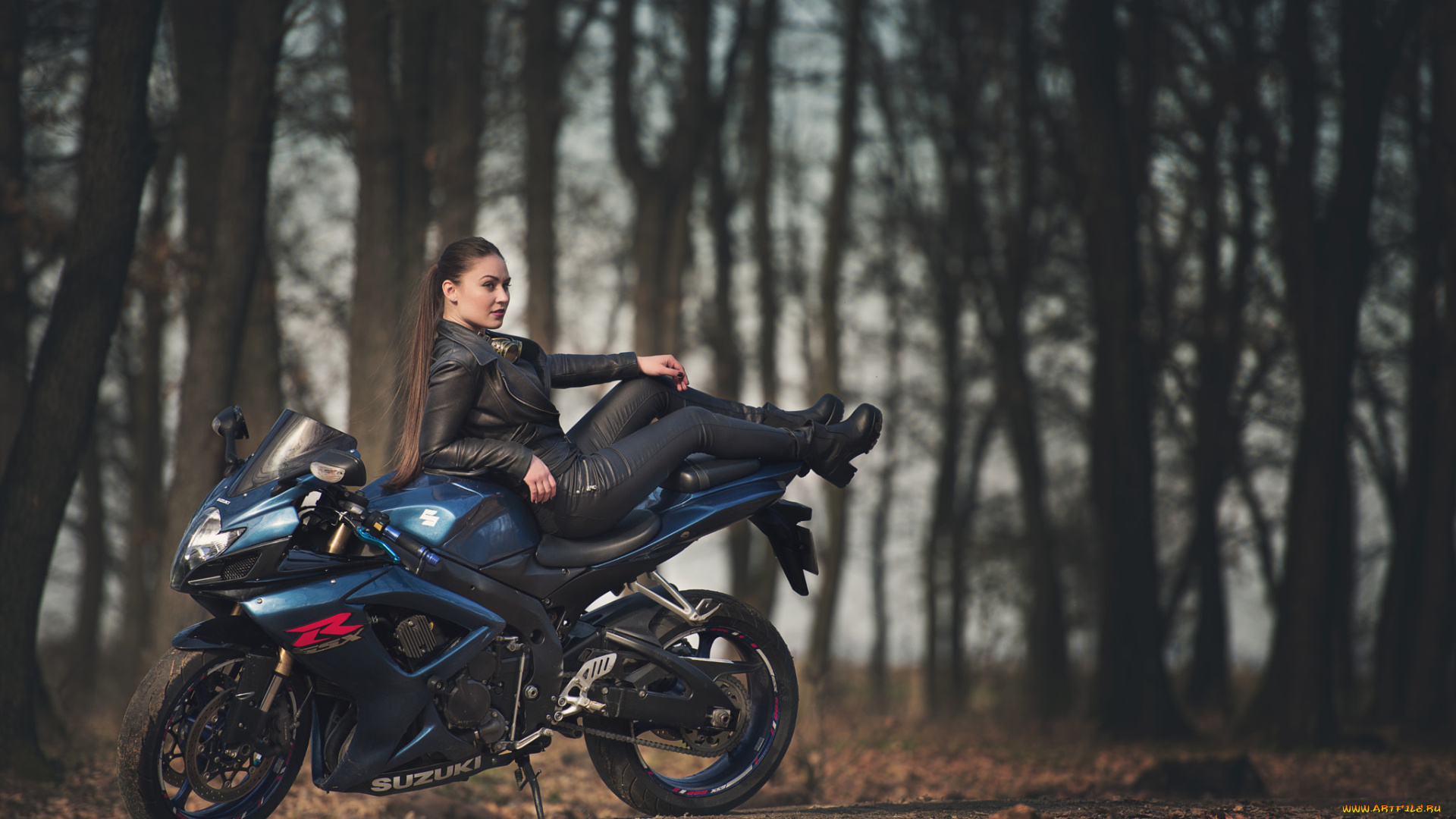 мотоциклы, мото, с, девушкой, девушки