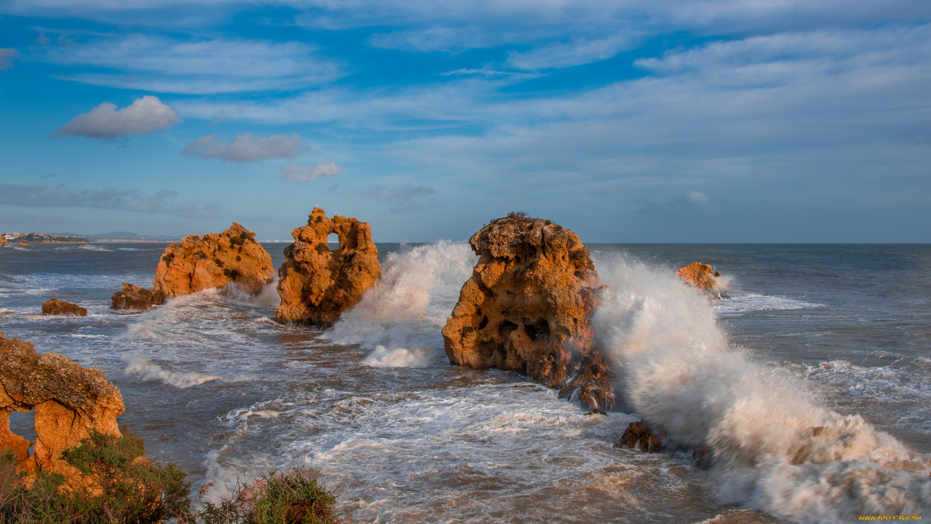 природа, побережье, простор
