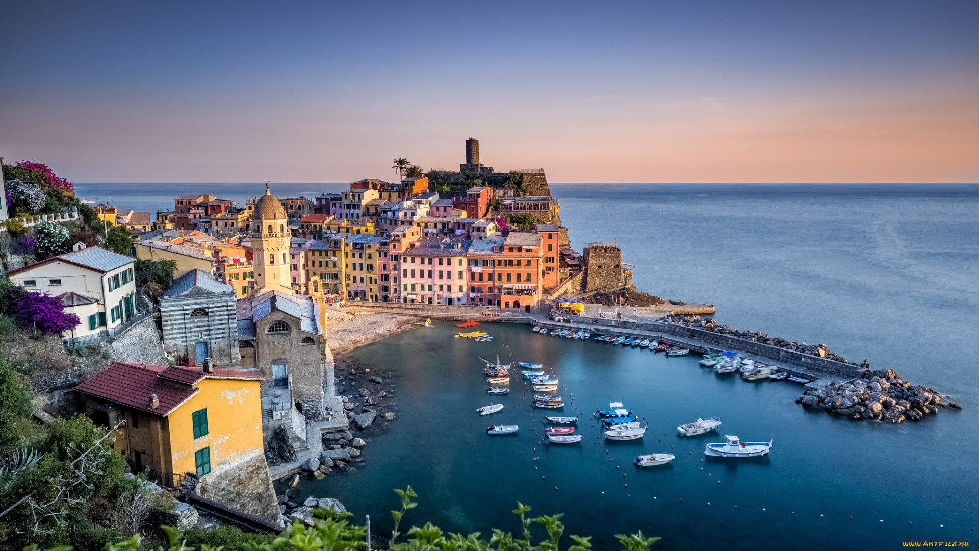 vernazza, -, cinque, terre, -, italy, города, амальфийское, и, лигурийское, побережье, , италия, простор