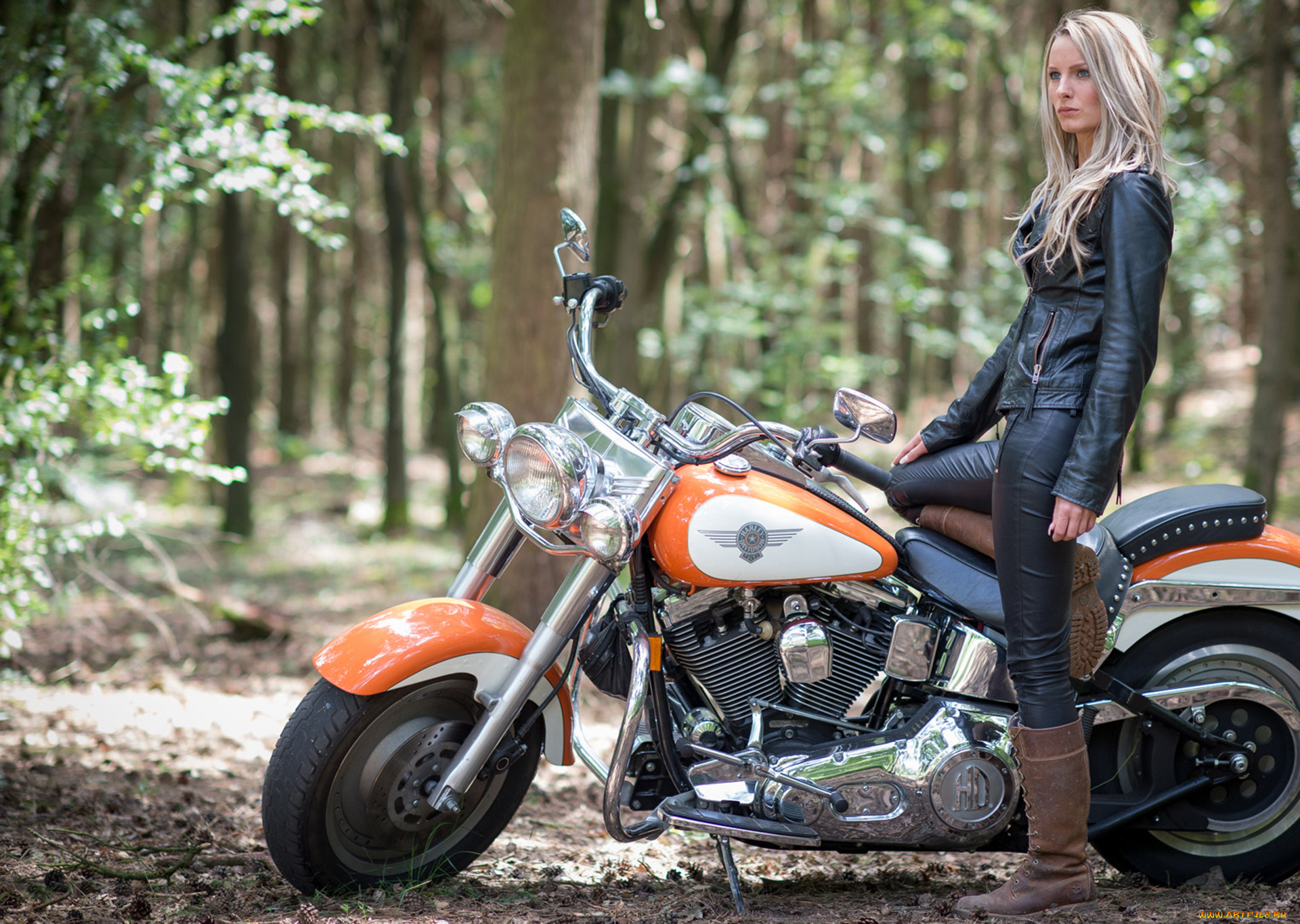 мотоциклы, мото, с, девушкой, девушки