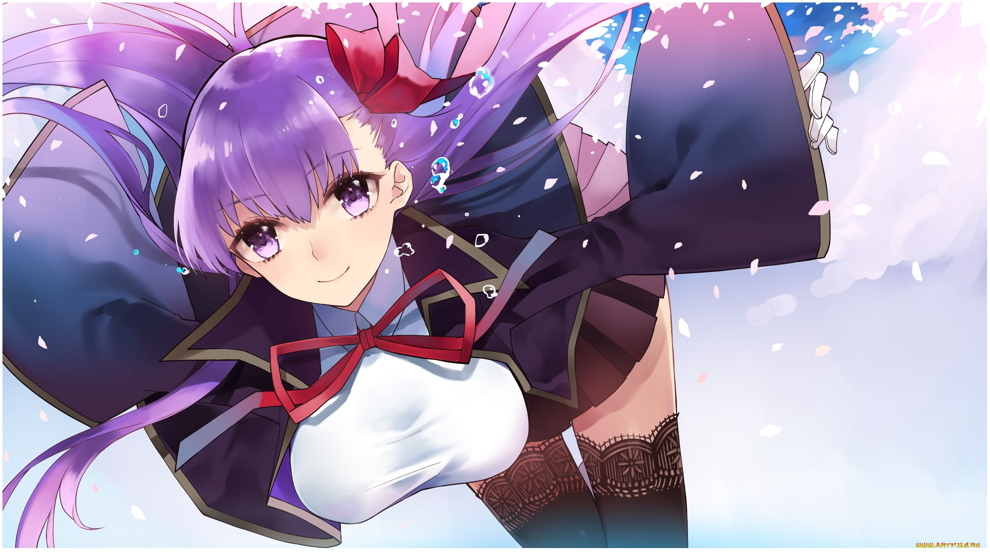 аниме, fate, stay, night, фон, взгляд, девушка