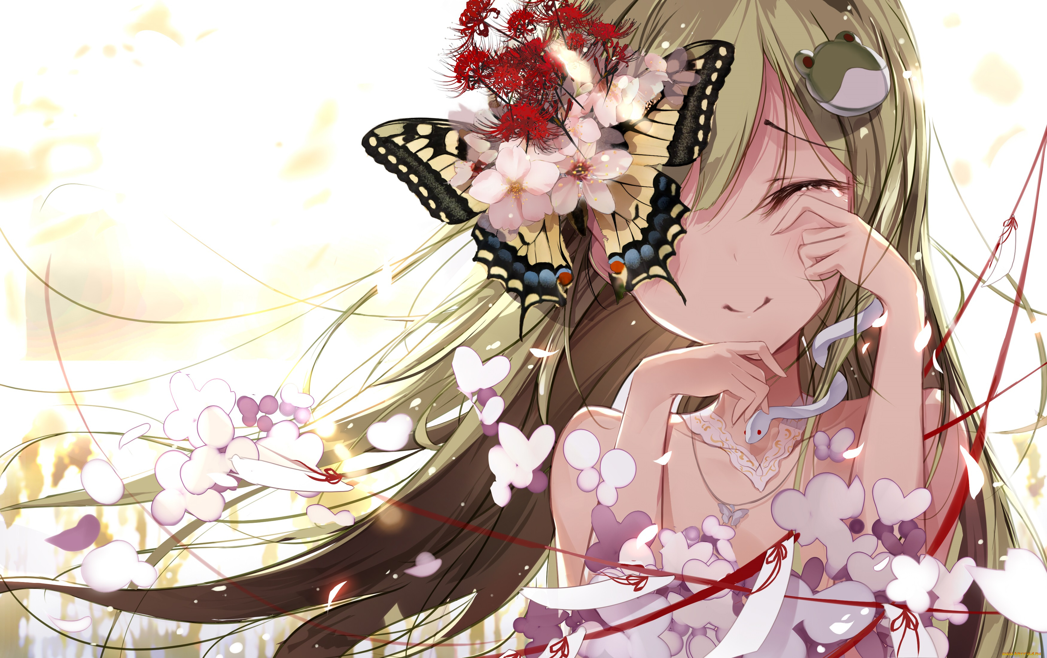 аниме, touhou, fallen, heaven, kochiya, sanae