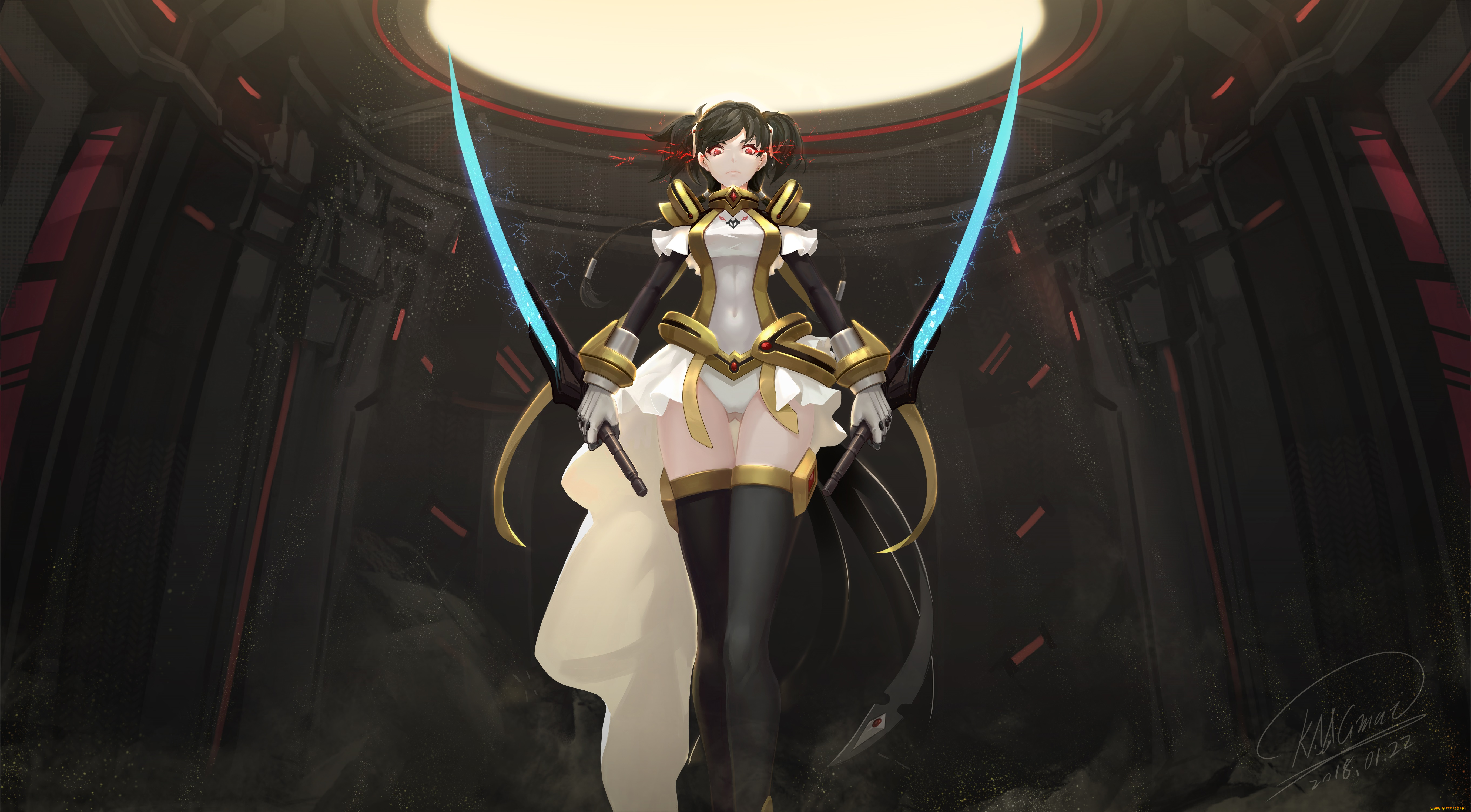 аниме, оружие, , техника, , технологии, девушка