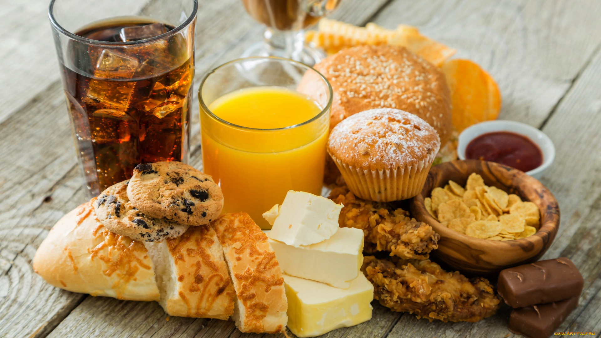 еда, разное, сок, хлопья, кекс, сыр, напиток