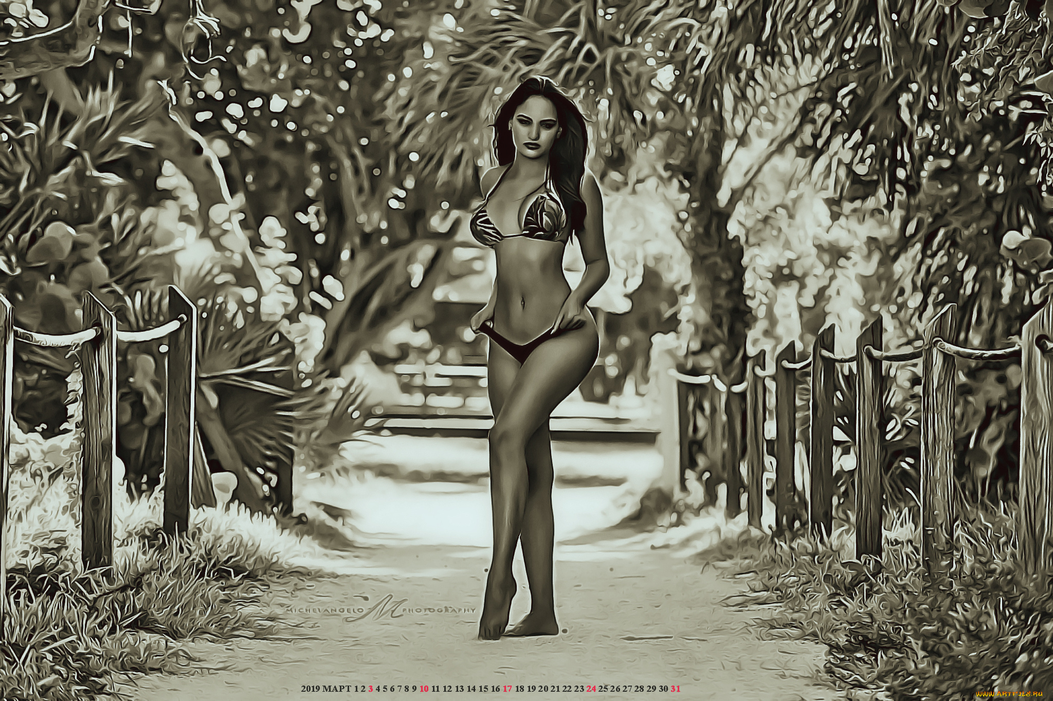 календари, компьютерный, дизайн, дорога, растение, девушка