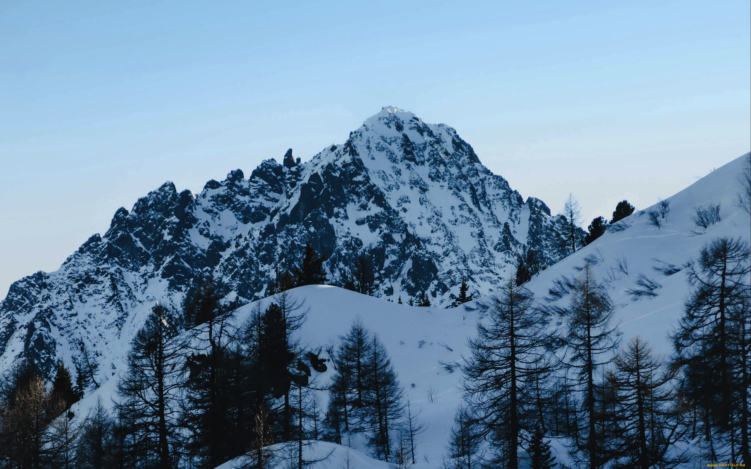 природа, горы, снег