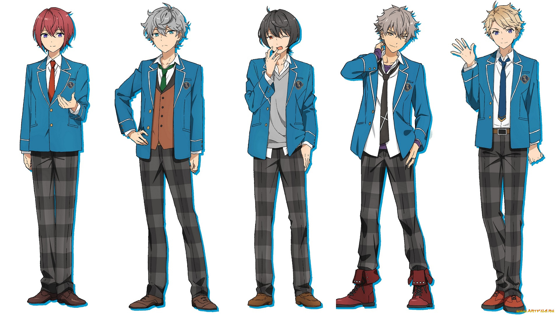 аниме, ensemble, stars, ансамбль, звёзд