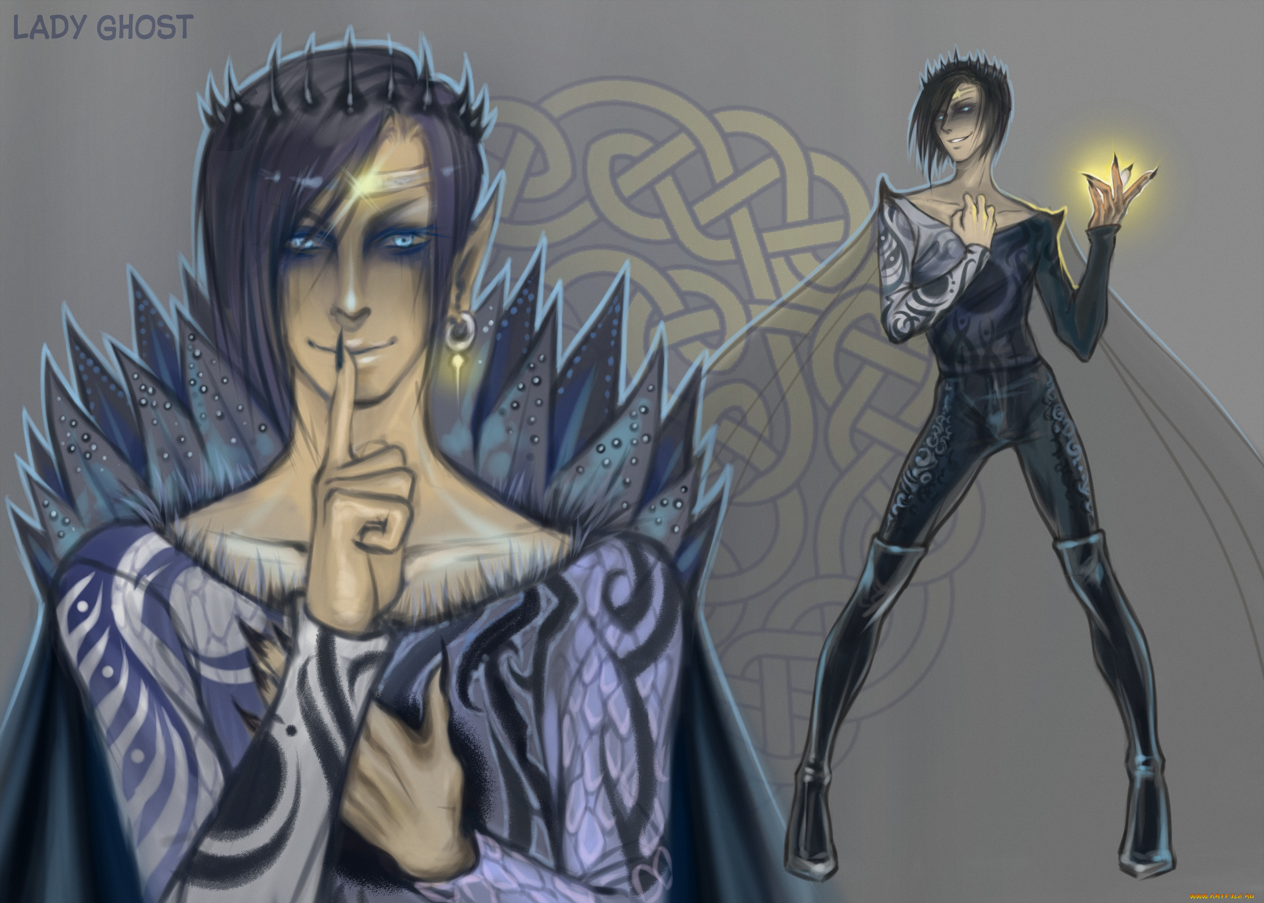 фэнтези, демоны, плащ, рога, корона, магия