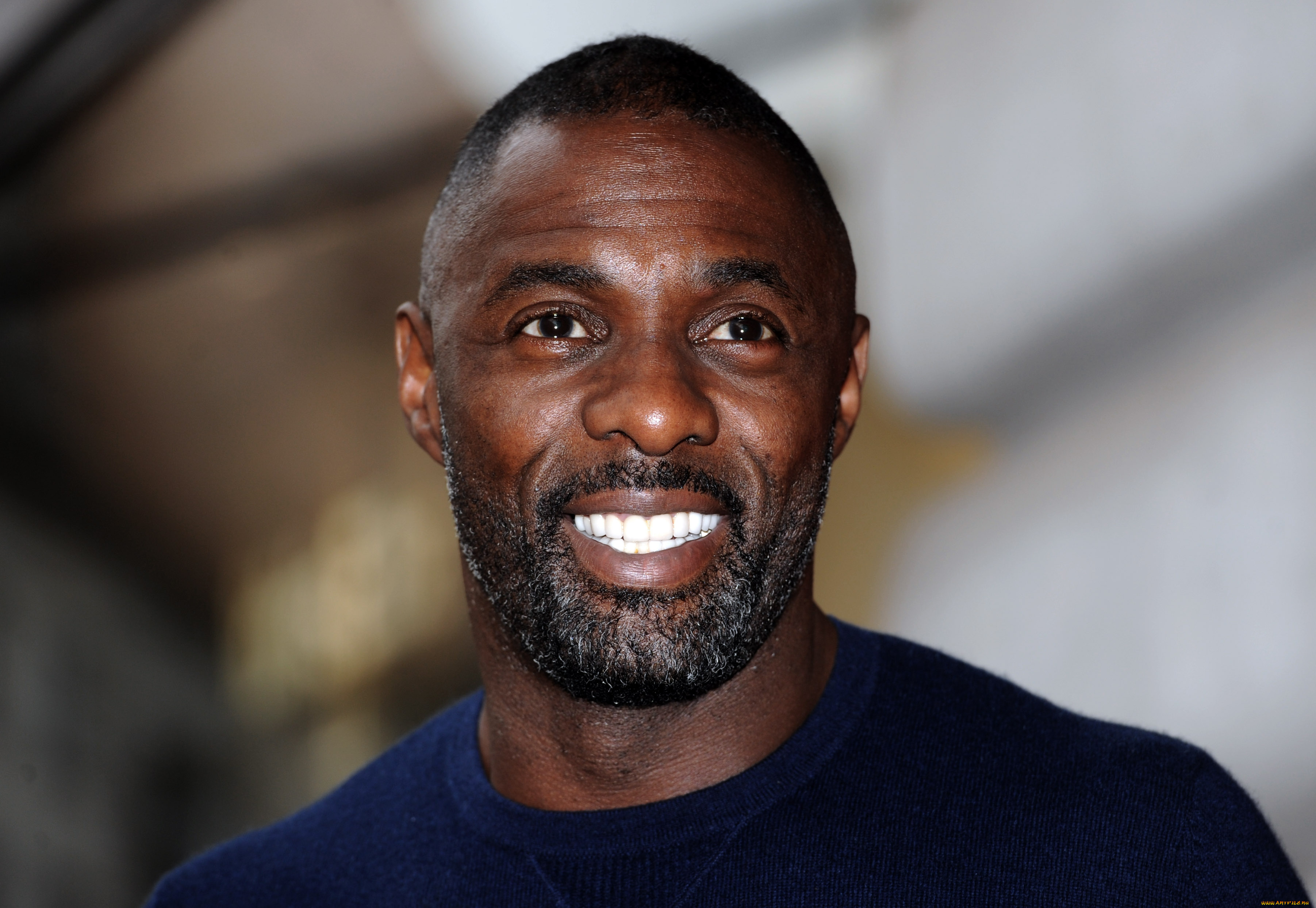 мужчины, idris, elba, актер, лицо, улыбка