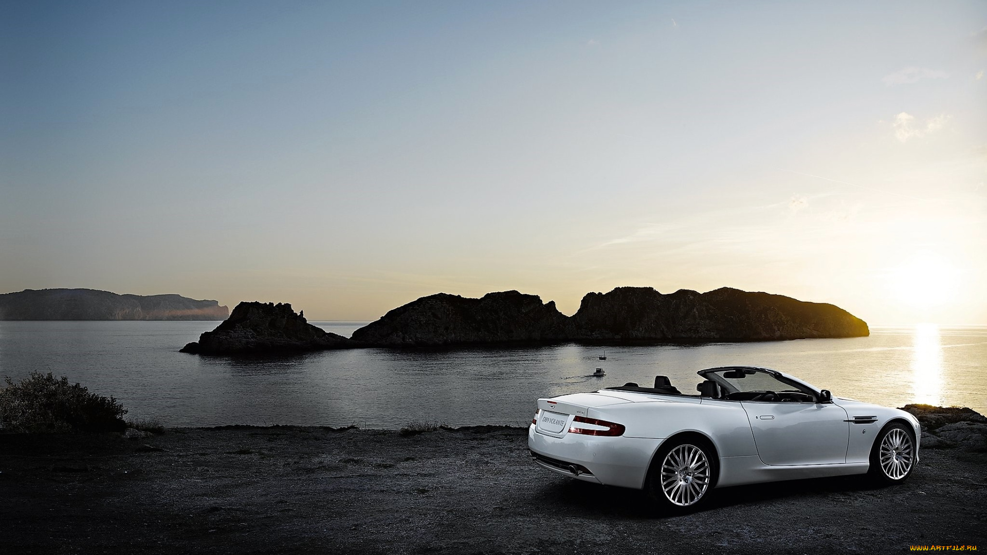 aston, martin, db9, автомобили, aston, martin, белый, кабриолет, острова, озеро