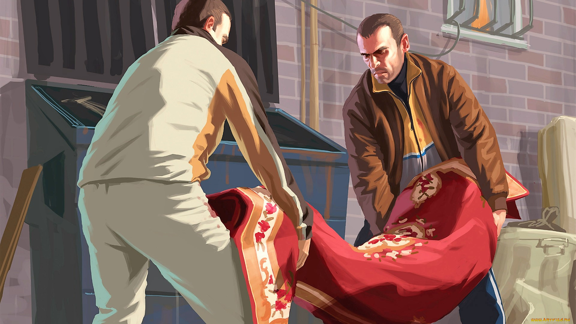 видео, игры, grand, theft, auto, iv, преступники, ковер, труп