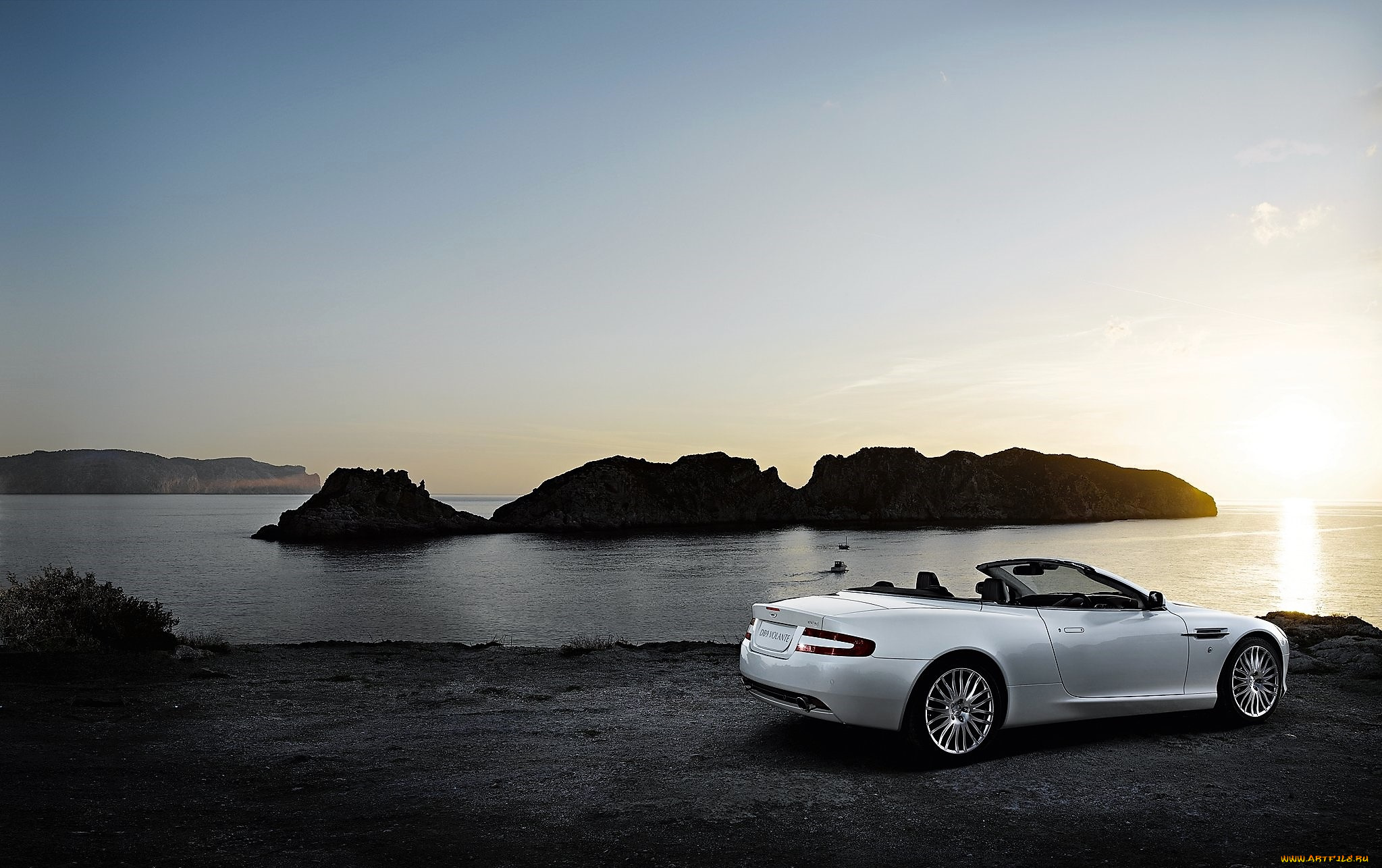 aston, martin, db9, автомобили, aston, martin, белый, кабриолет, острова, озеро