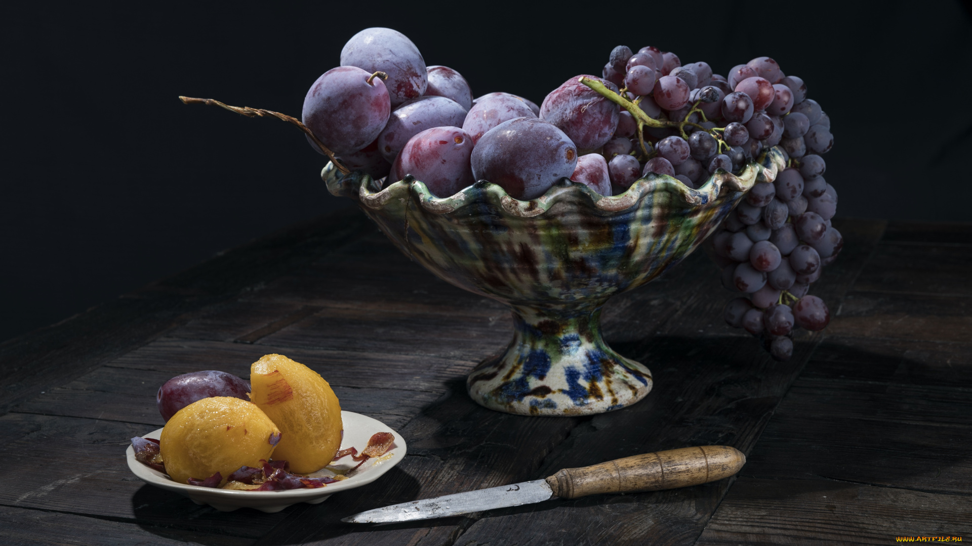 еда, натюрморт, виноград