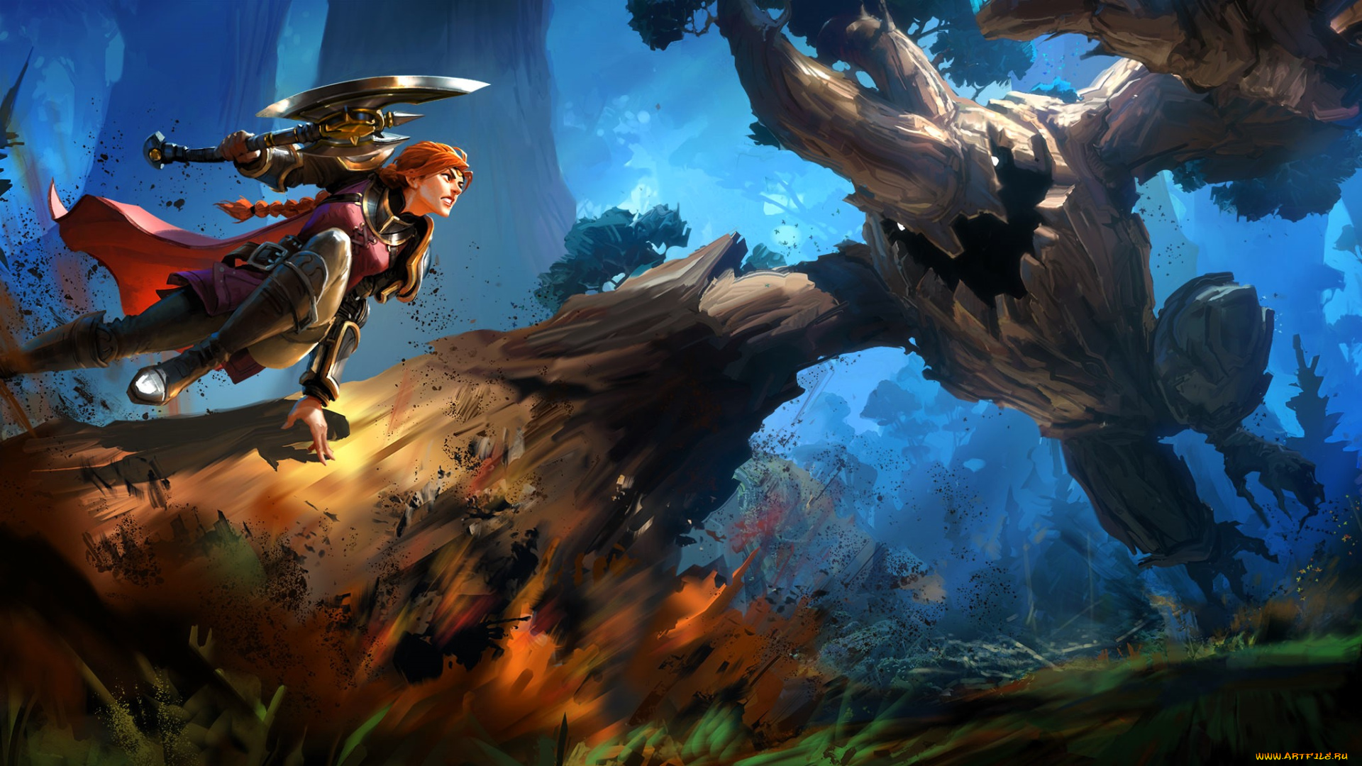 видео, игры, albion, online, девушка, оружие, монстр