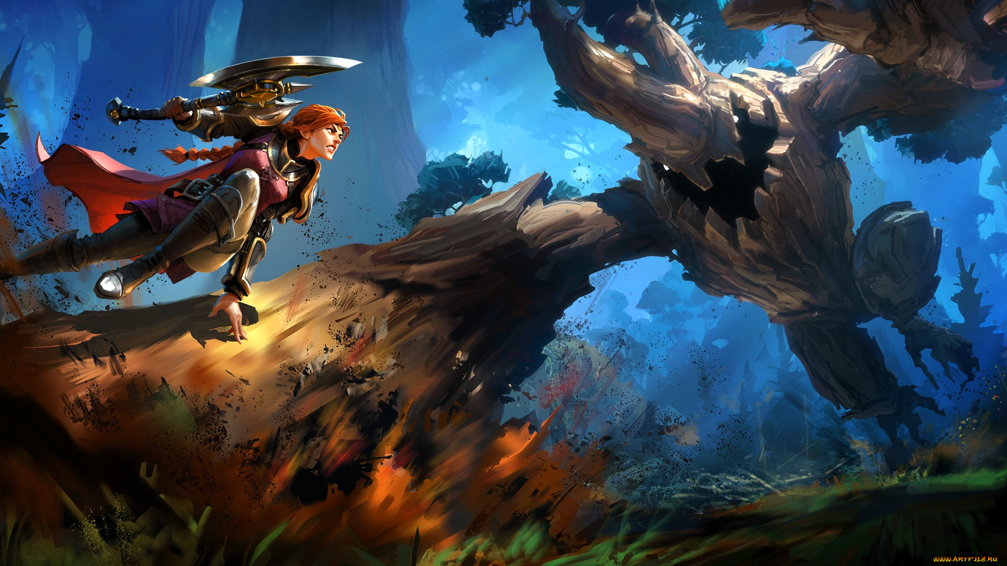 видео, игры, albion, online, девушка, оружие, монстр