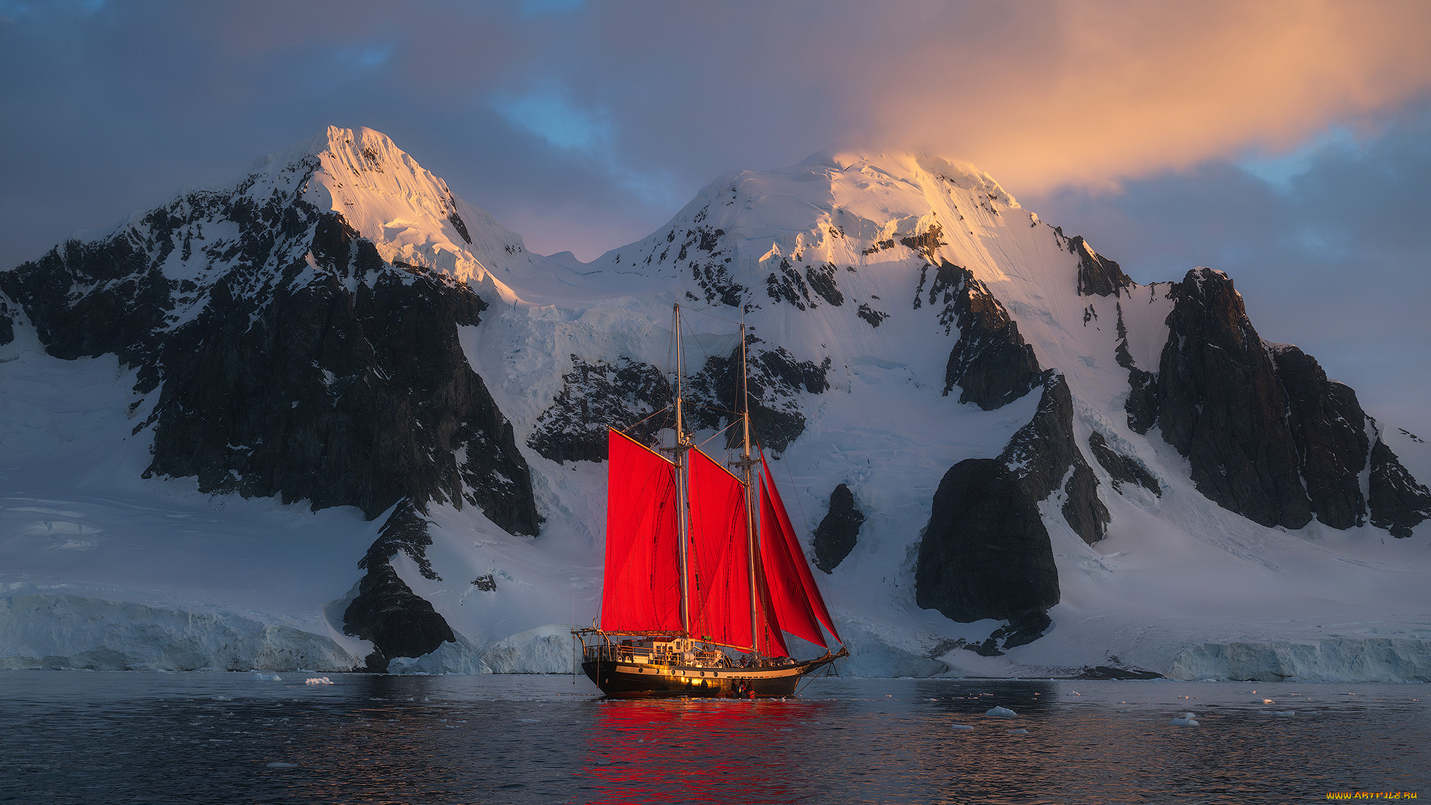 корабли, парусники, антарктика