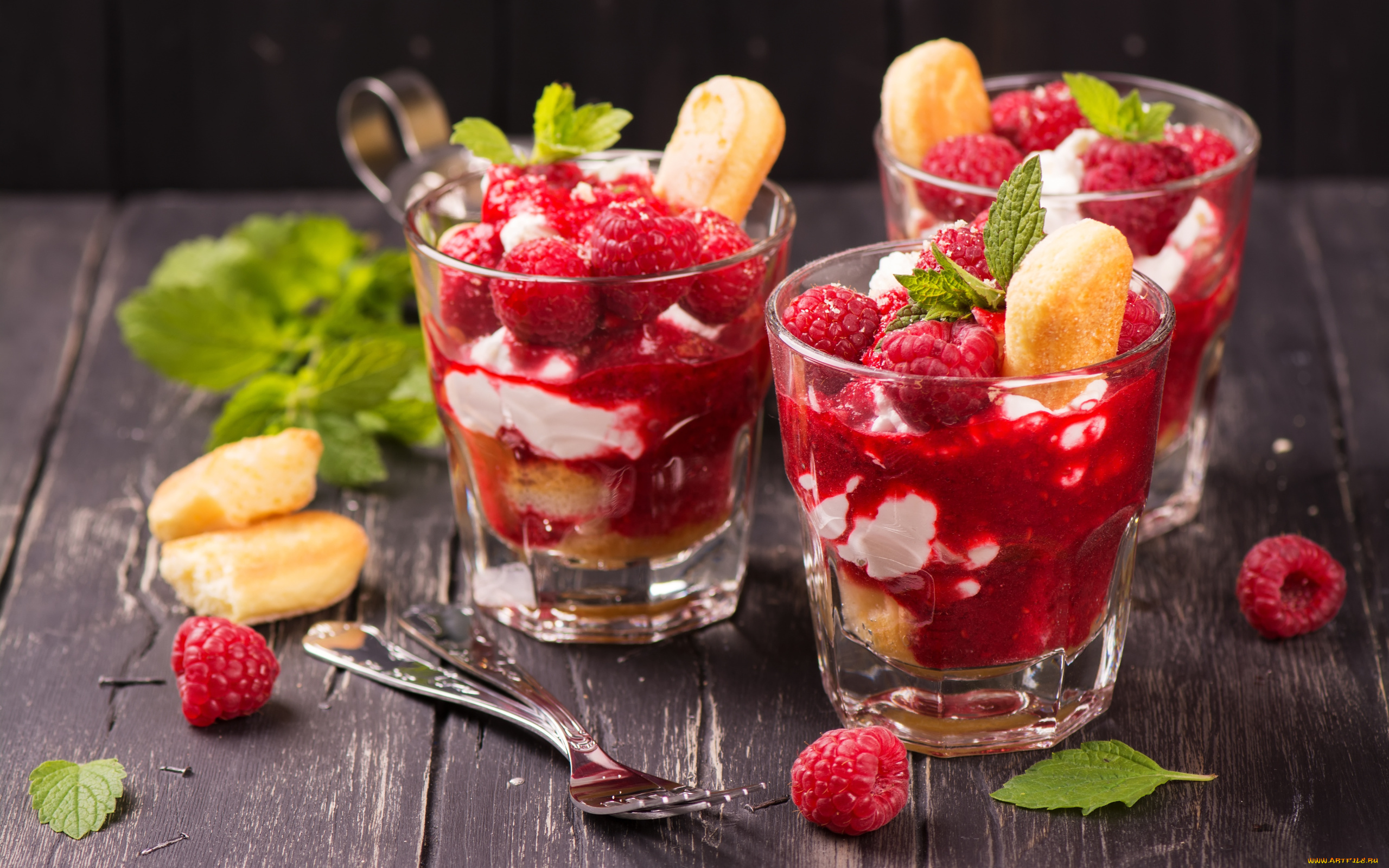 еда, мороженое, , десерты, печенье, десерт, ягоды, малина, мята